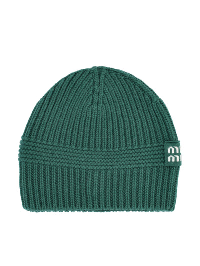 Berretto in Maglia in Cashmere e Lana Vergine 5HC311 2F8SF0L76 MIU MIU 