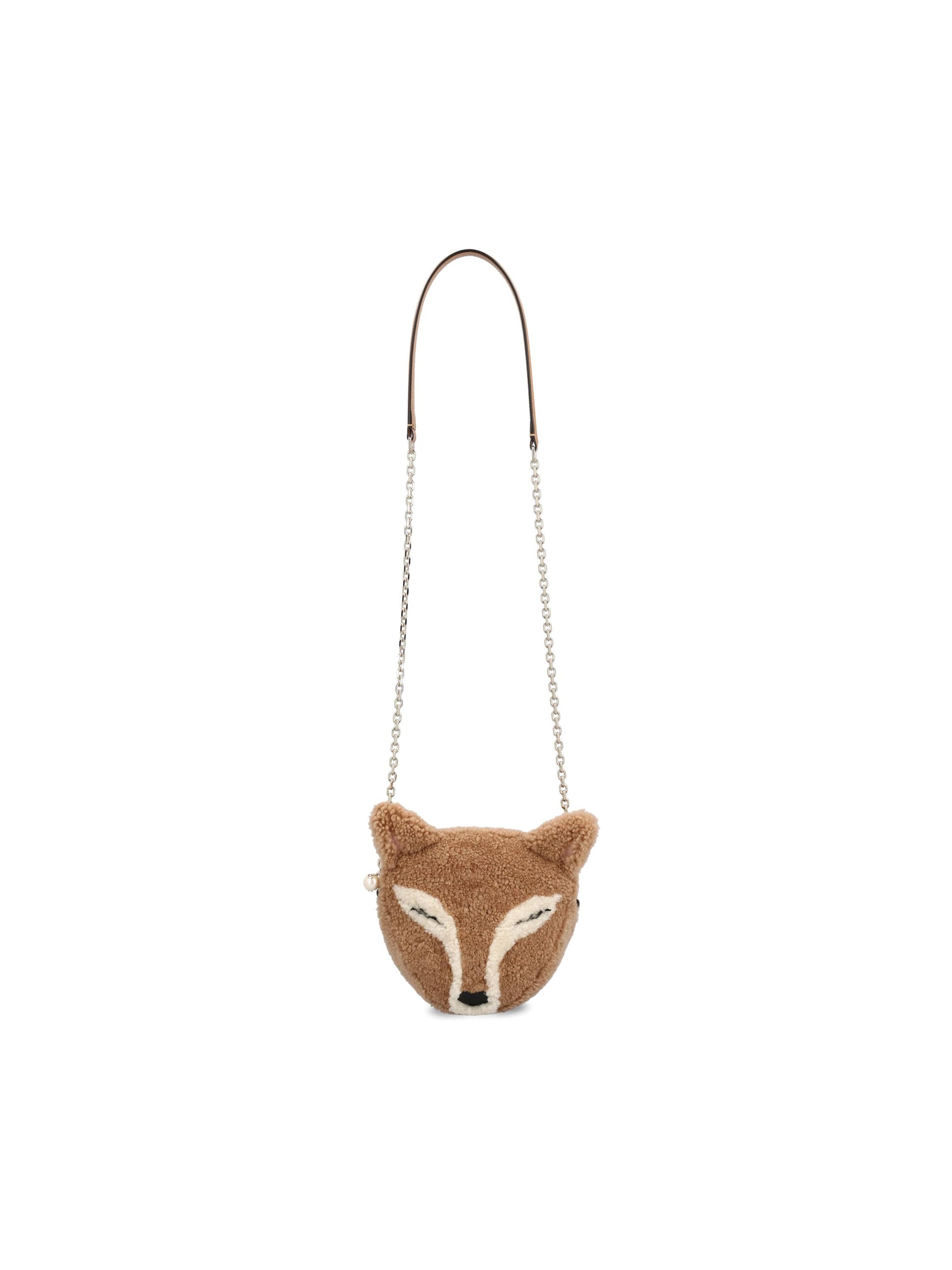 Soft Fox Mini Bag in shearling SOFT FOX MINI BAG SHRTOFFEE/LATTE JIMMY CHOO 