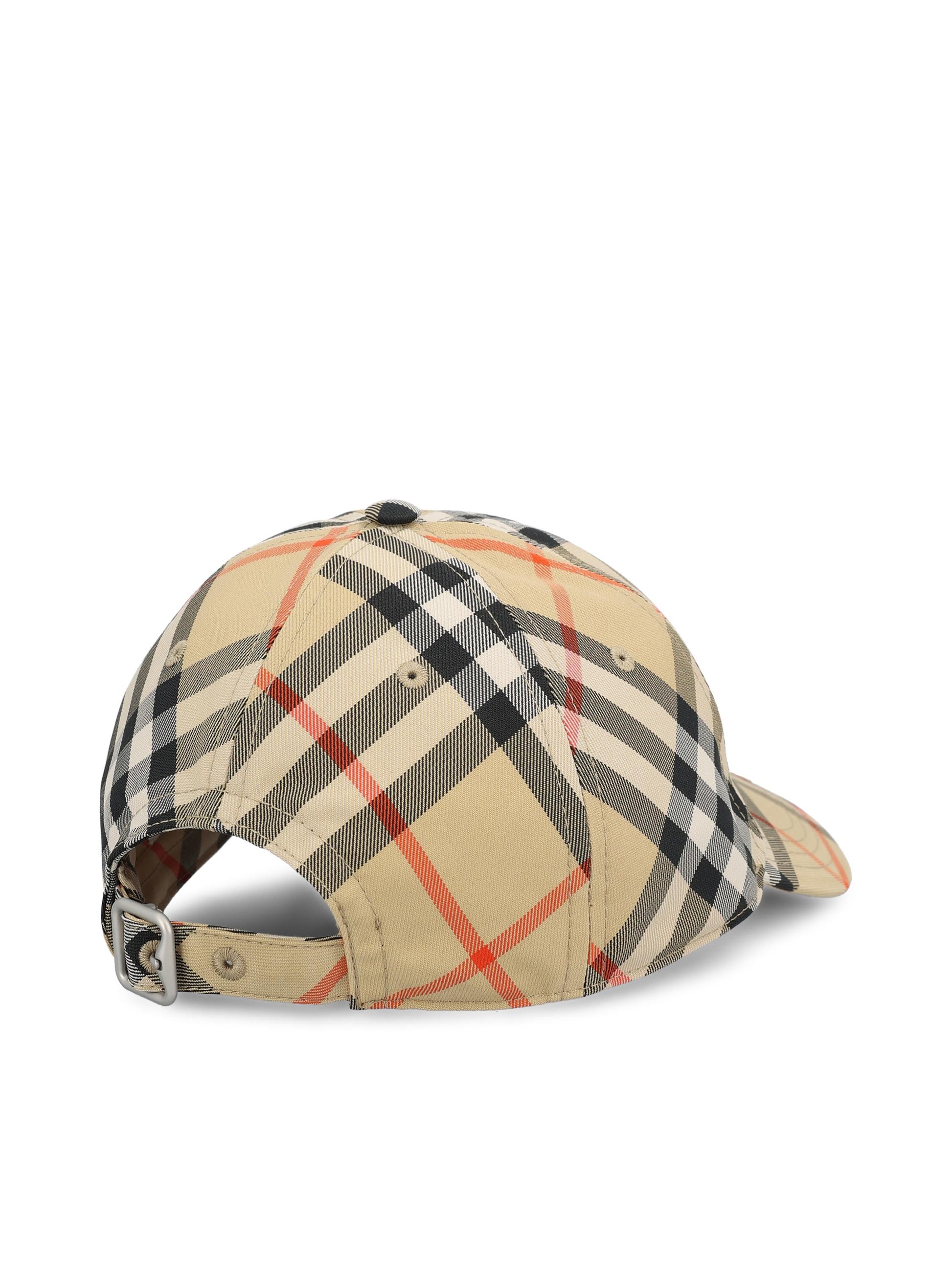 Berretto da baseball in cotone e poliestere con motivo Burberry Check 8100741 B9368 BURBERRY 