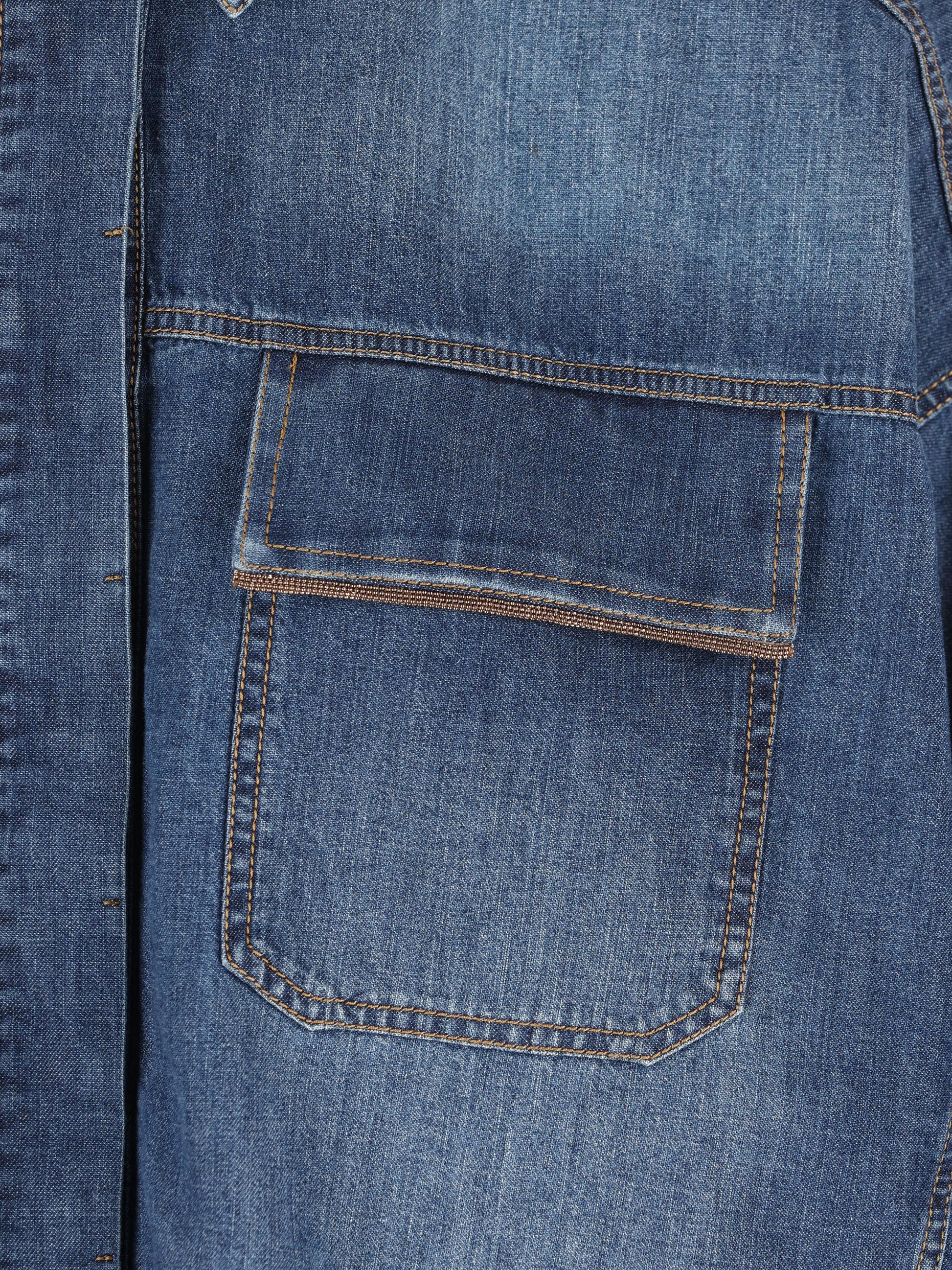 Camicia in denim MH192RB506 C9562 BRUNELLO CUCINELLI 