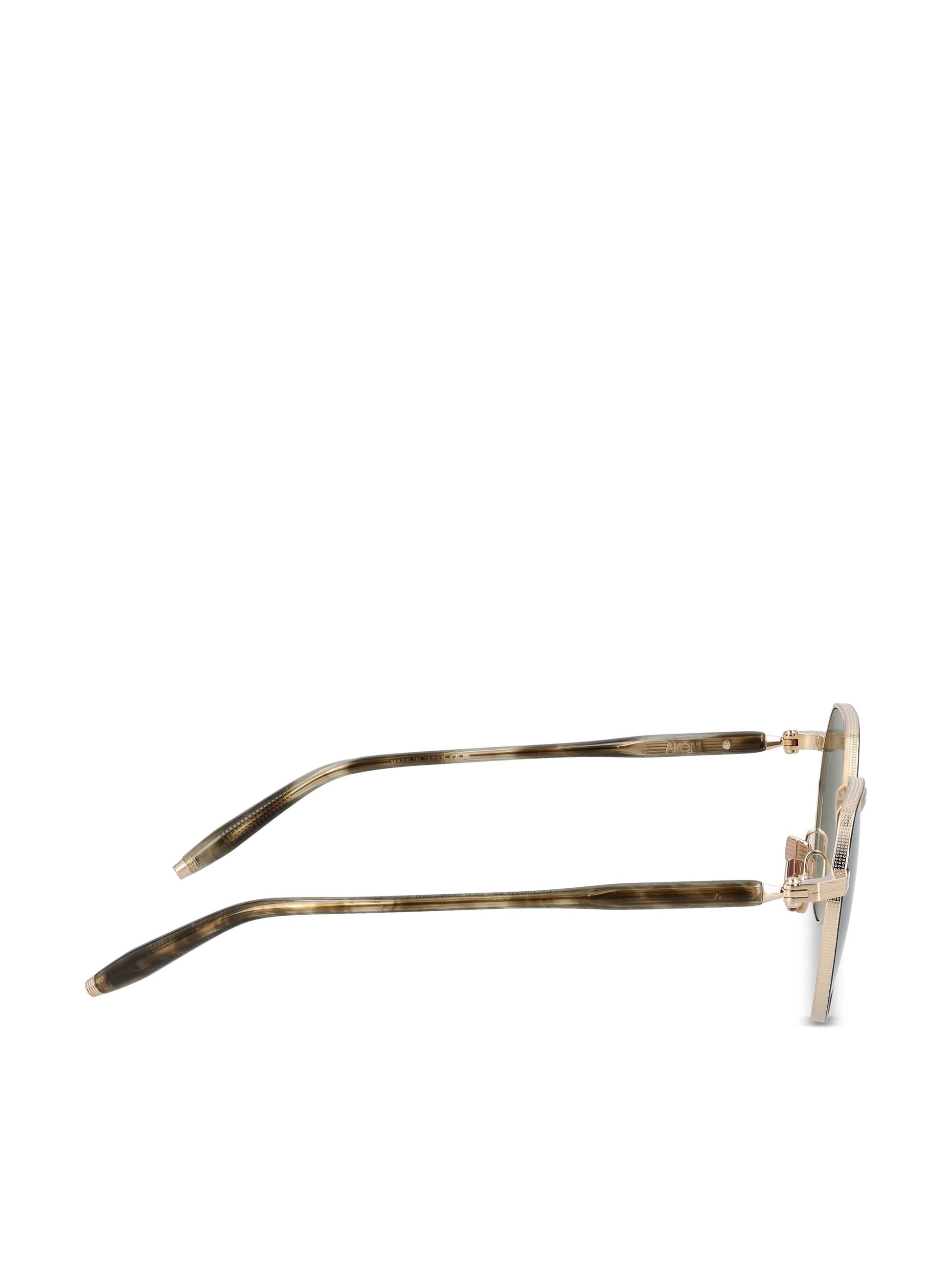 Occhiali da sole realizzati in titanio. AKS-522A-50 GLD - GRN AKONI 