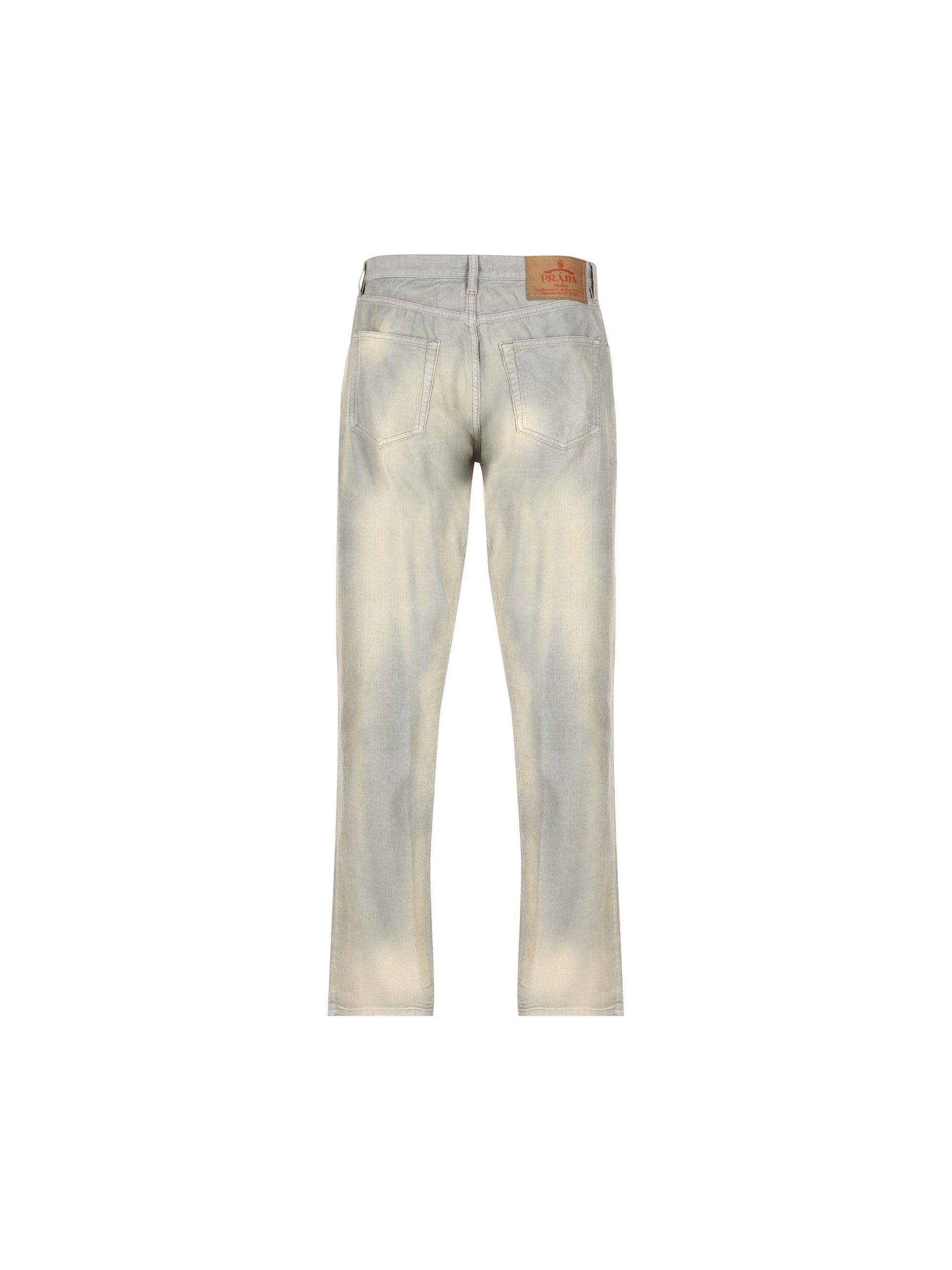 Jeans in velluto a coste light blu GEP358 166EF0V3N PRADA 