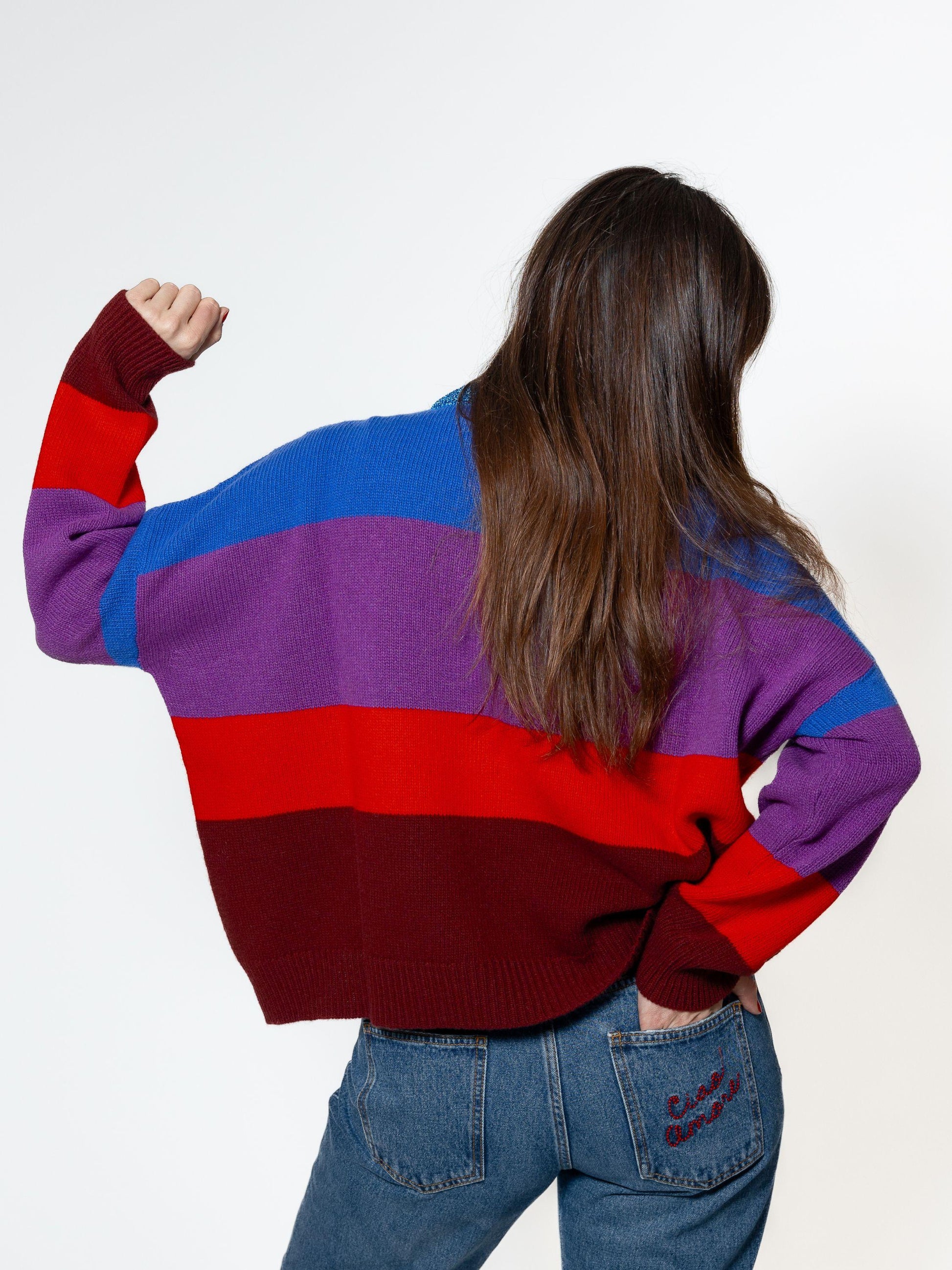 Maglia Maxi Stripes in lana. 2201 01 GIADA BENINCASA