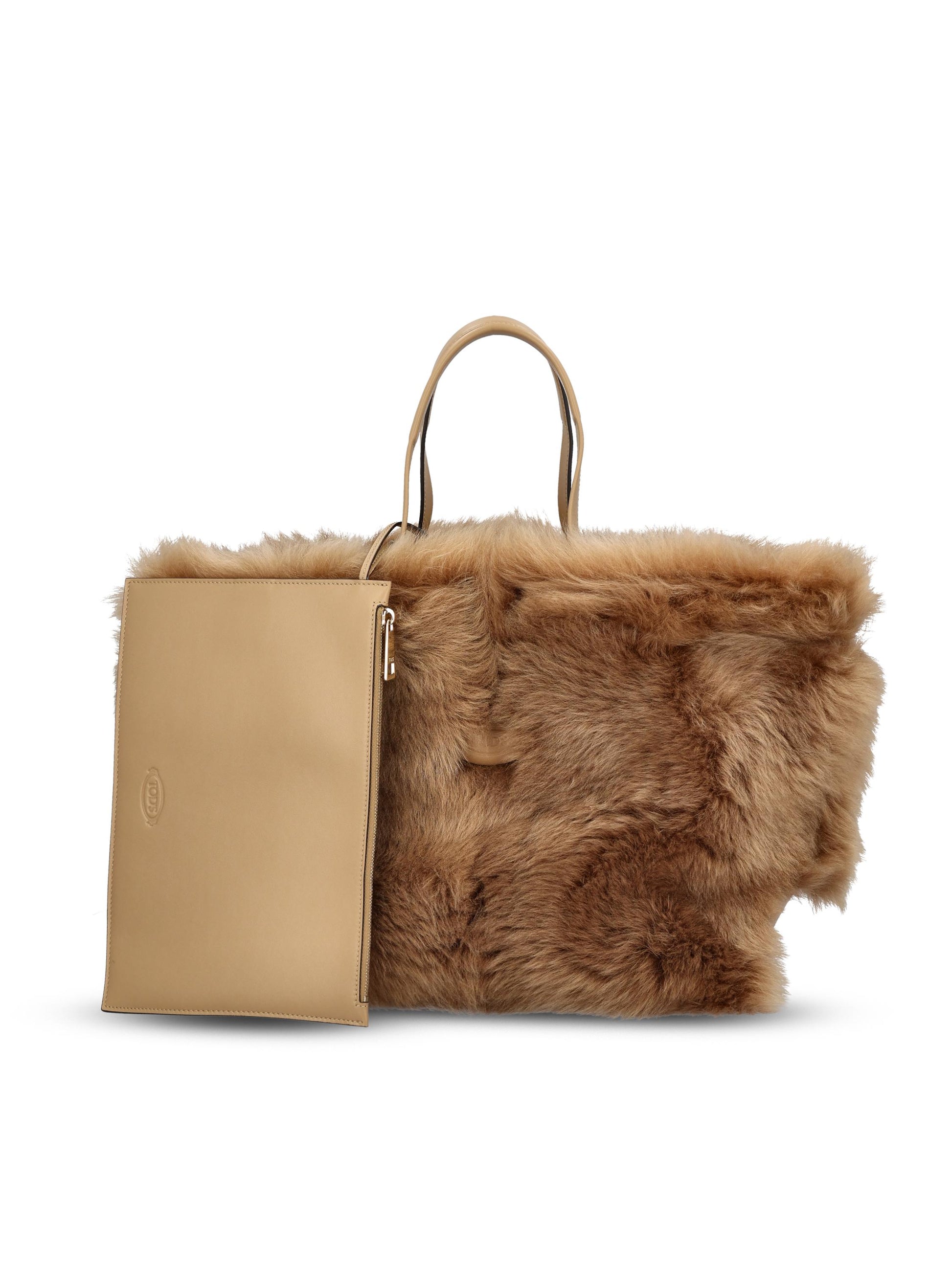 Borsa realizzata in pelliccia di agnello. XBWDBMAM250UQM C814 TOD'S 