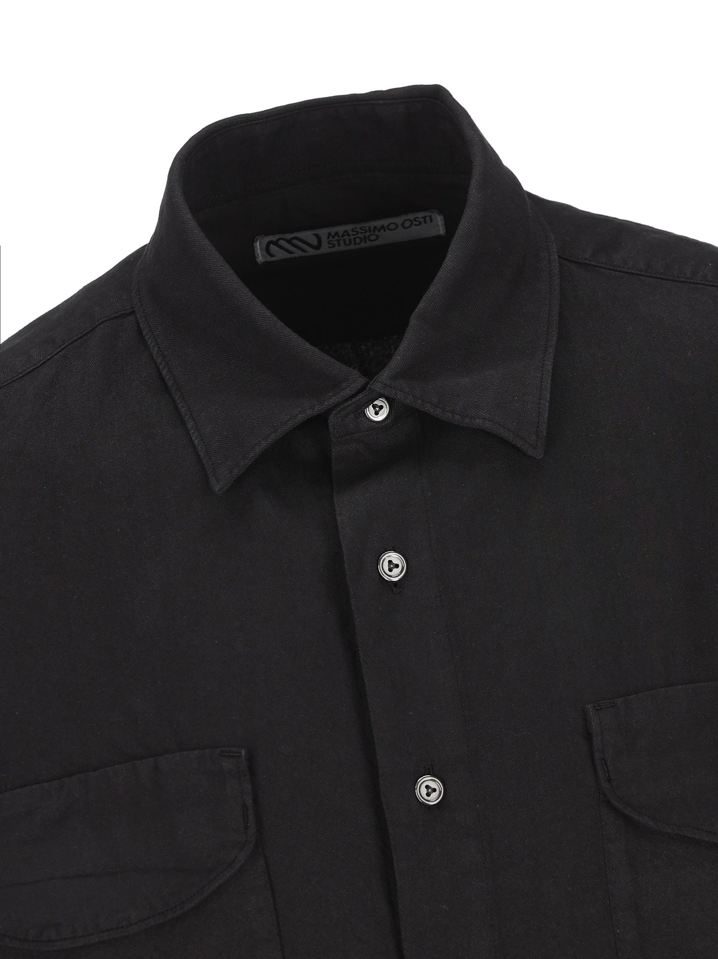 Camicia realizzata in lana vergine e cotone. MSH302A11 0638O999 MASSIMO OSTI STUDIO 