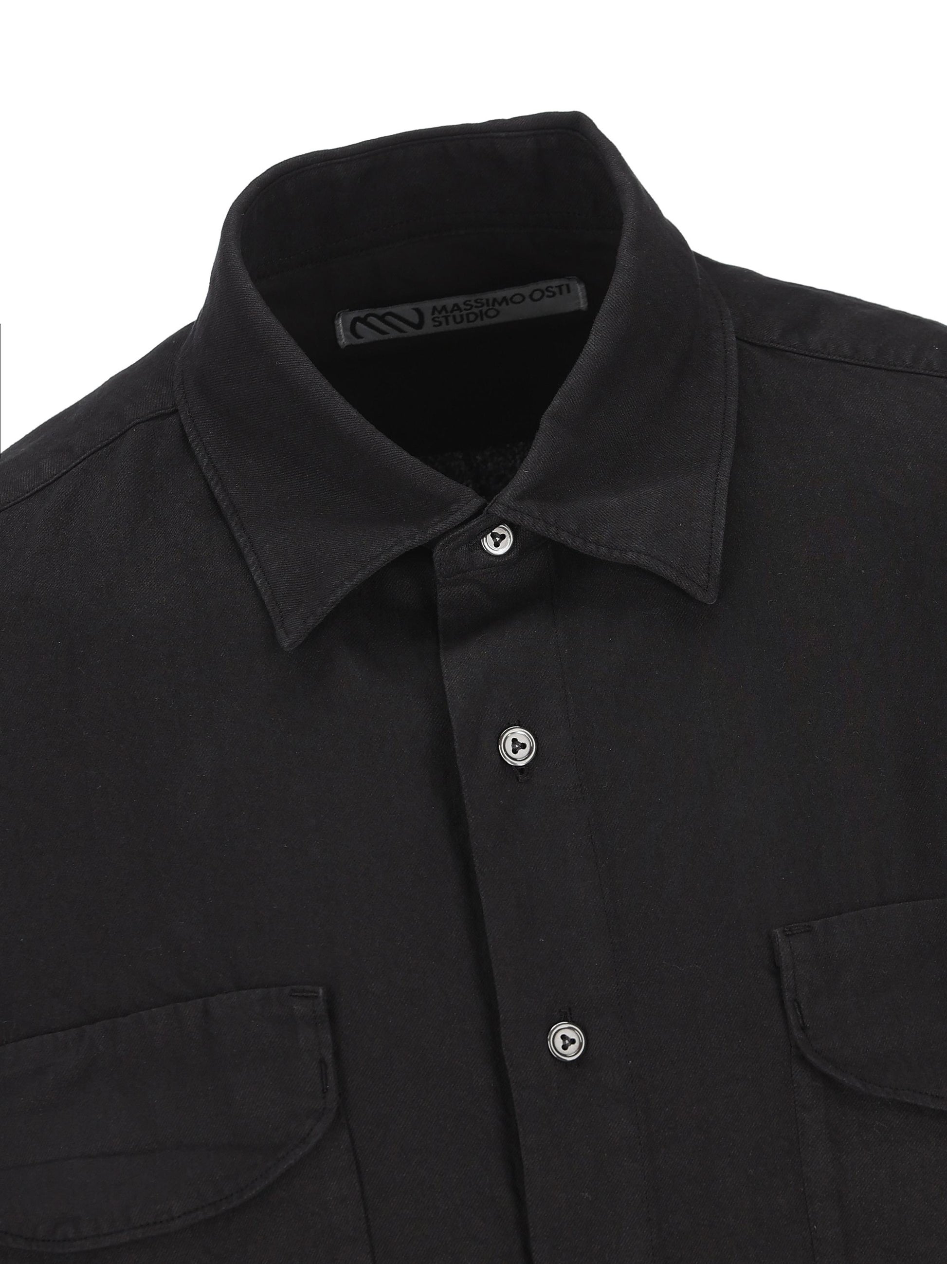 Camicia realizzata in lana vergine e cotone. MSH302A11 0638O999 MASSIMO OSTI STUDIO 