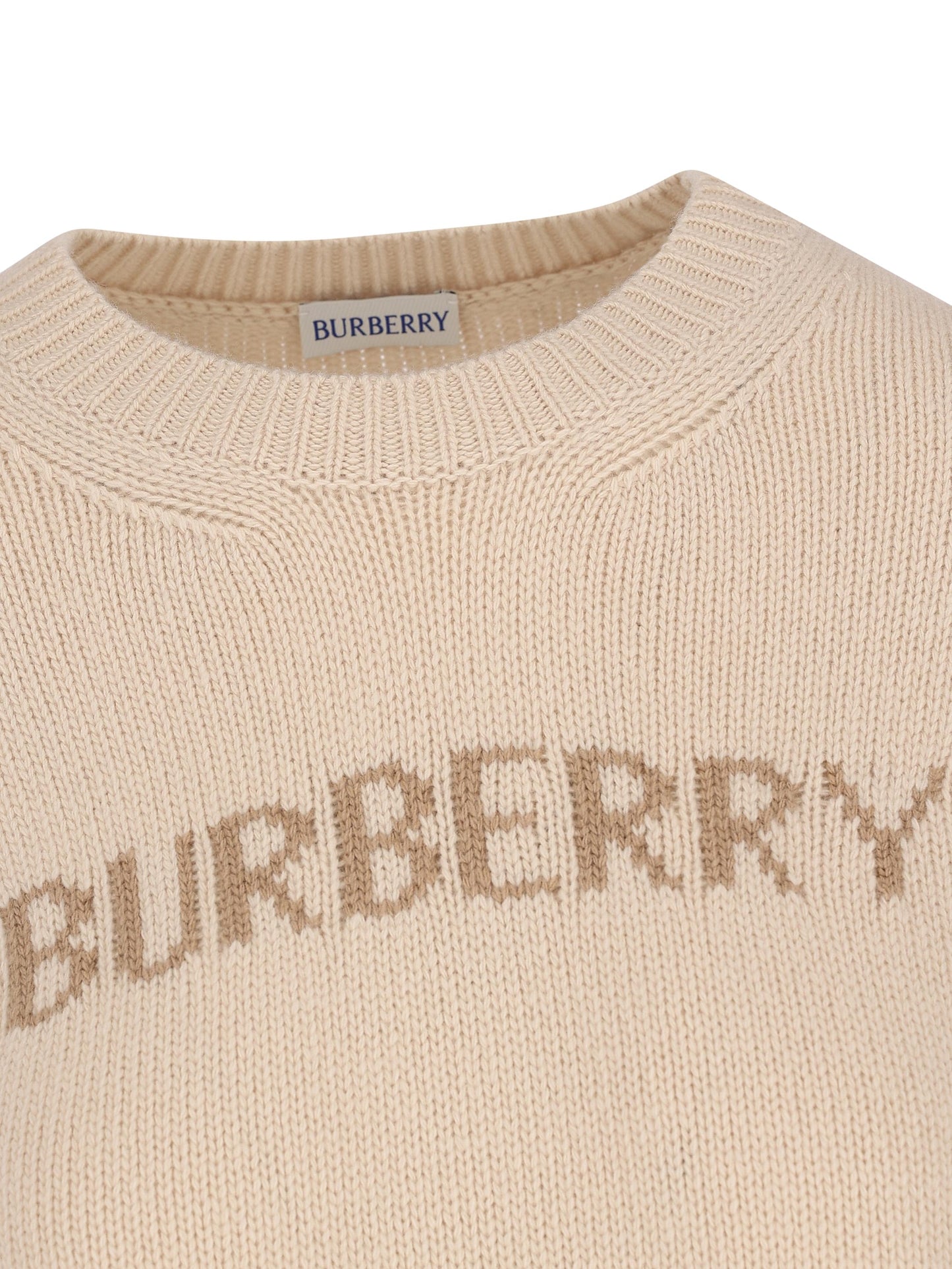 Pullover in misto lana e cashmere. 8114157 A4186 BURBERRY 