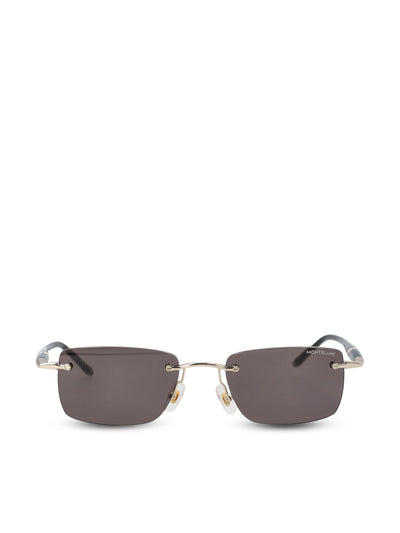 Occhiali da sole in metallo e nylon. MB0344S GOLD-BLACK-GREY MONTBLANC 