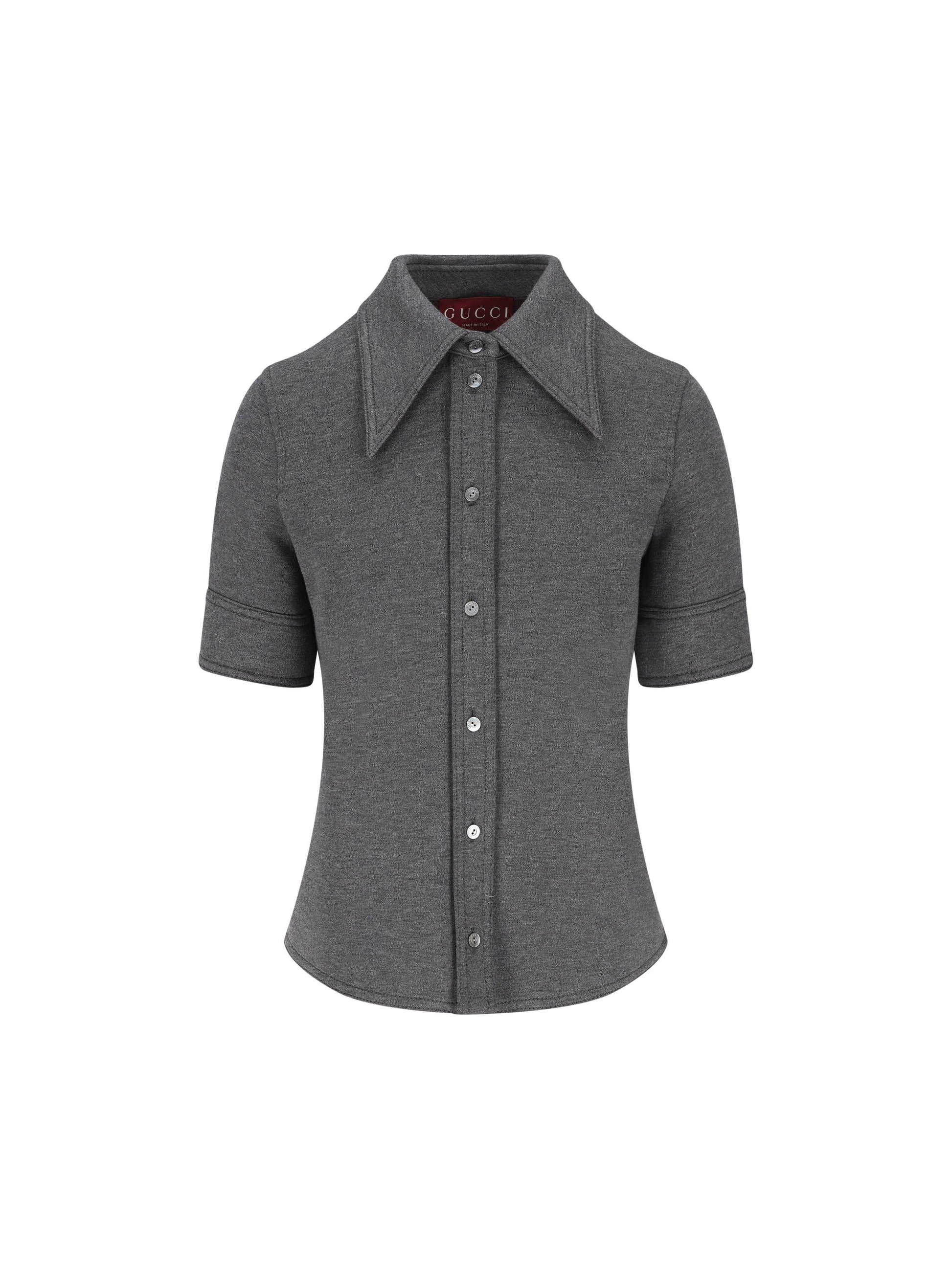 Camicia realizzata in cotone e lana. 836442 Z7AY91088 GUCCI 