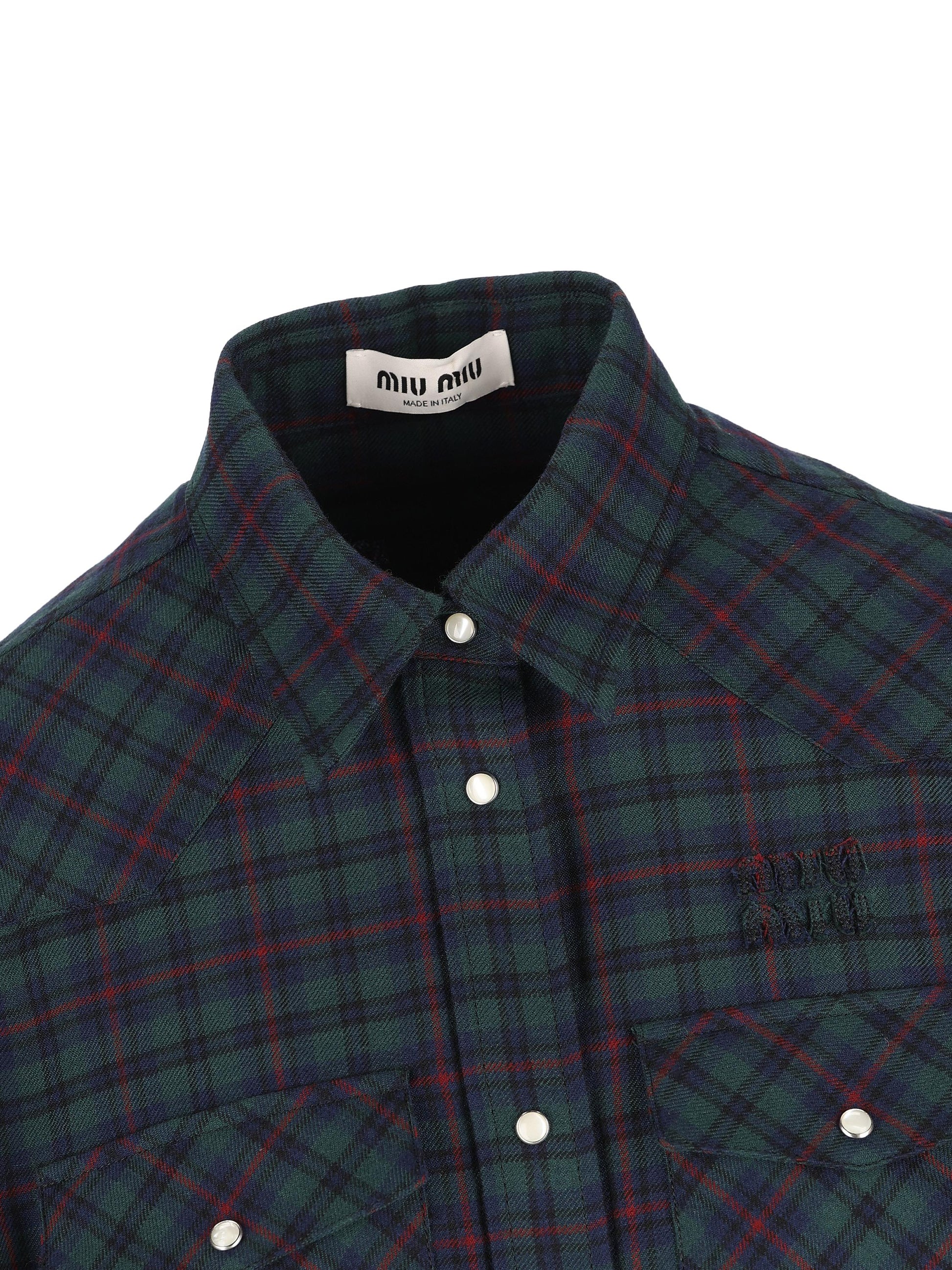 Camicia in lana vergine. MK1970 174RF0D3Z MIU MIU 