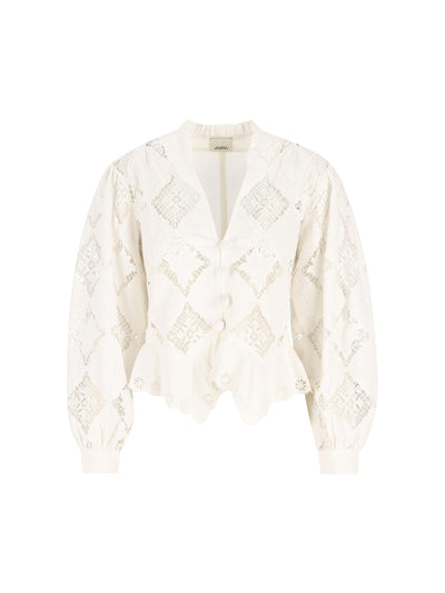 Blusa realizzata in cotone. 26EHT0856FA-D2J01I 20WH ISABEL MARANT 