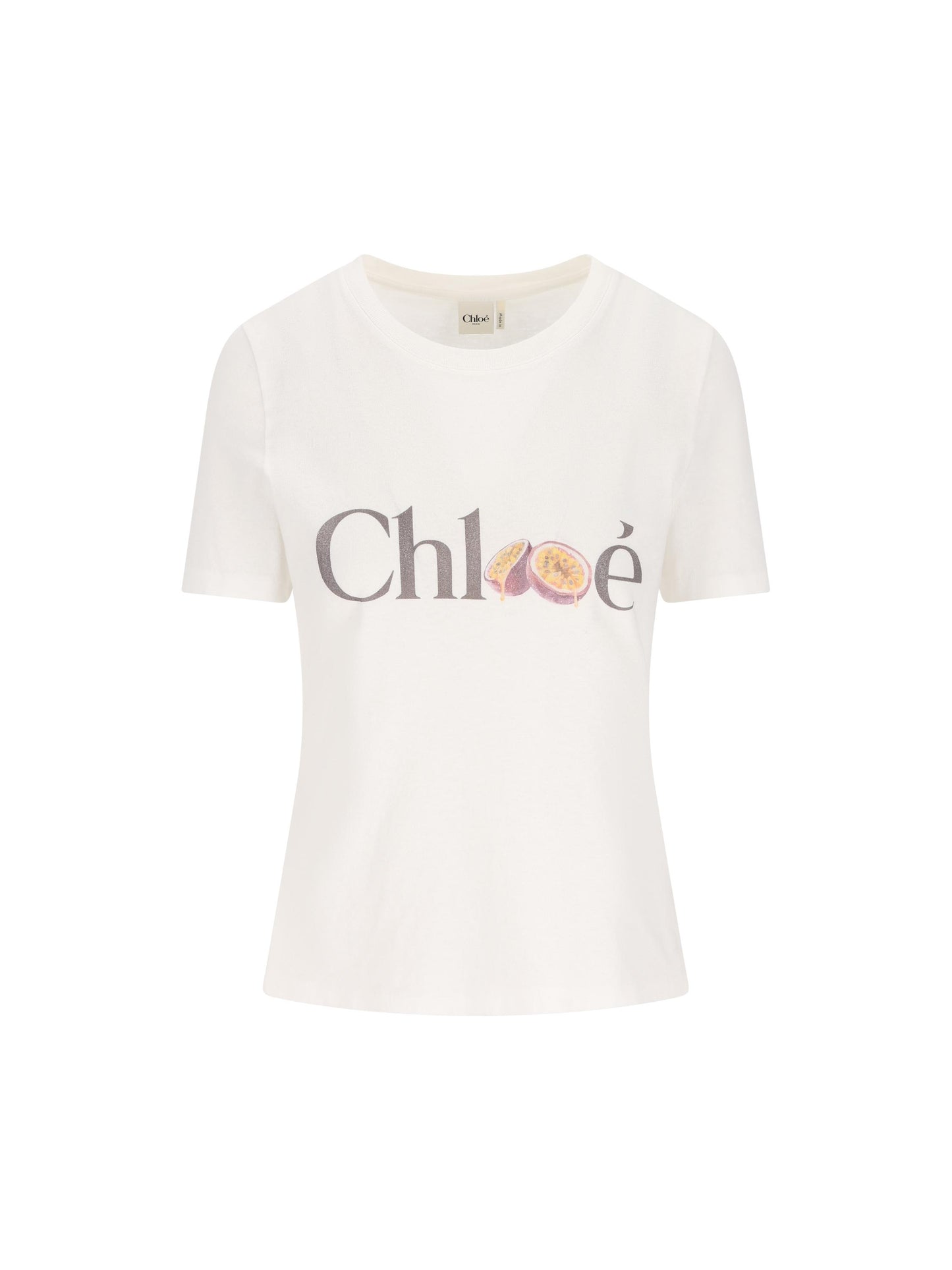 T-shirt baby fit con logo in jersey di cotone CH26SJH08197 101 CHLOE' 