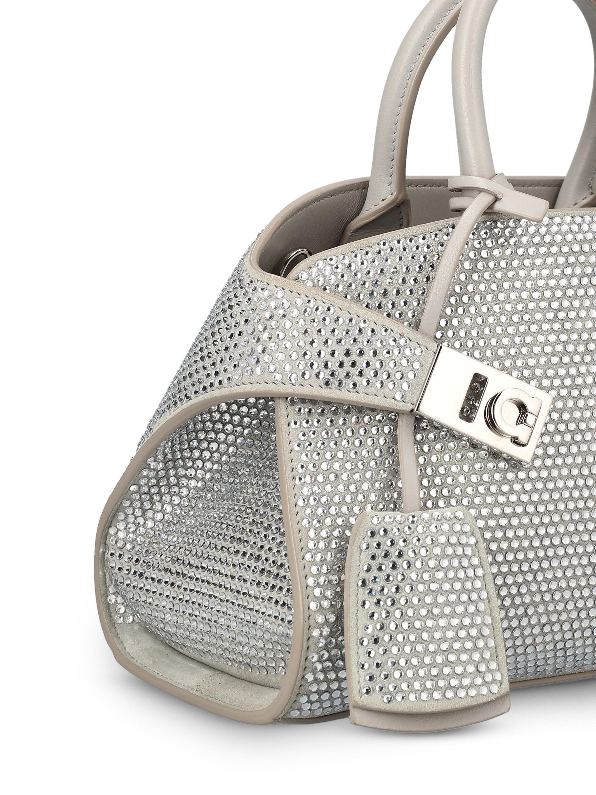 Borsa realizzata in pelle e cristalli. 219435 774755001 SALVATORE FERRAGAMO 