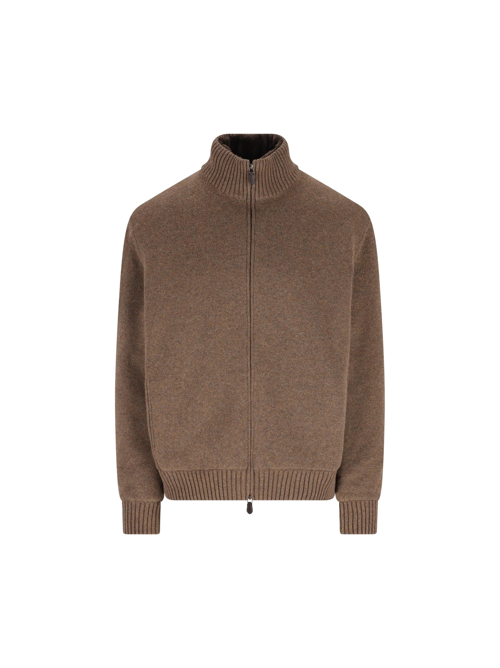 Bomber realizzato in baby cashmere. FAP3131 H10W LORO PIANA 