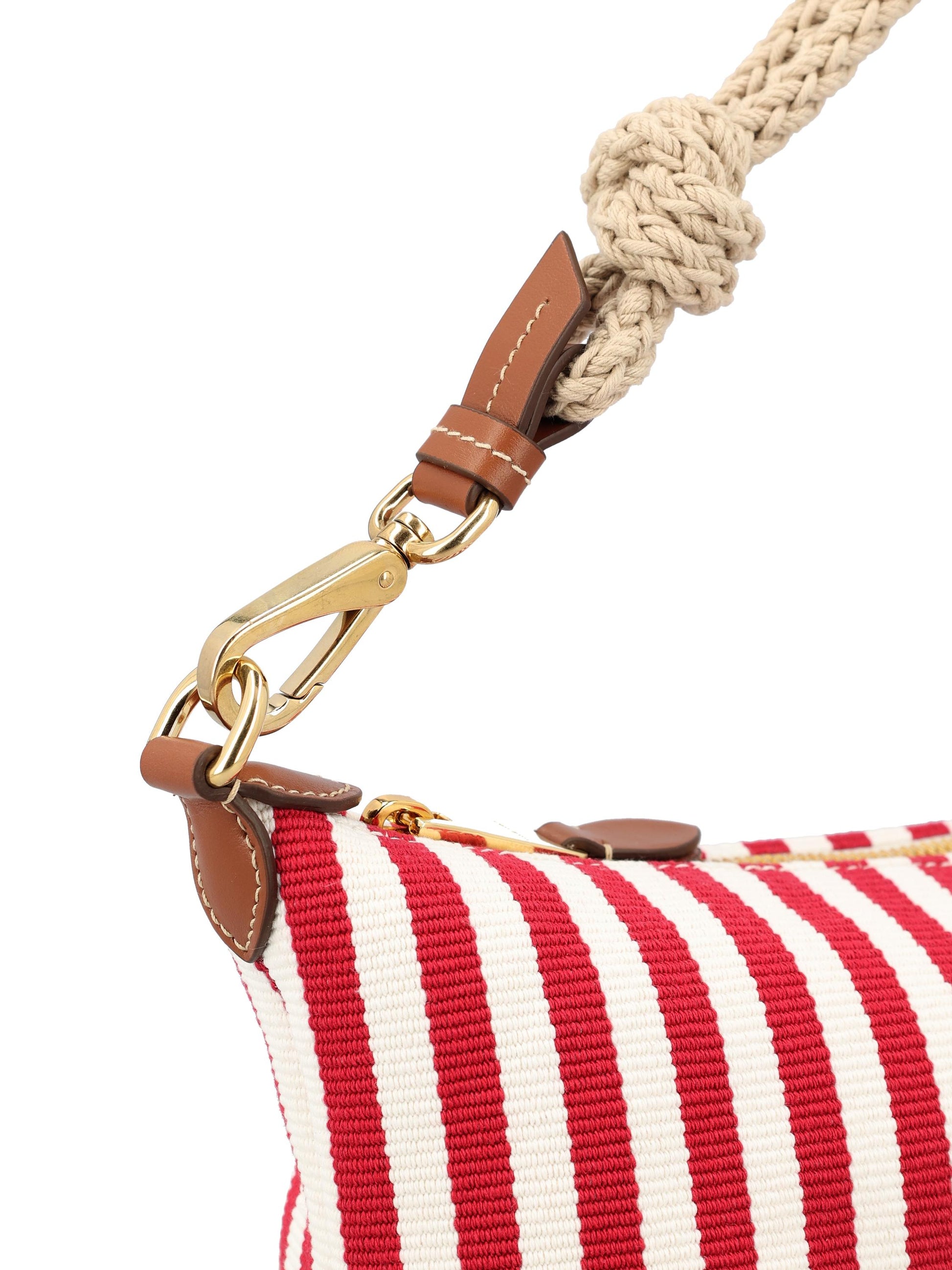 Pouch realizzata in cotone e pelle. 5NE841 2I0GF0ZIZ MIU MIU 