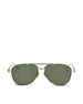 Occhiali da sole realizzati in titanio. AKS-521A-57 GLD - BLK AKONI 