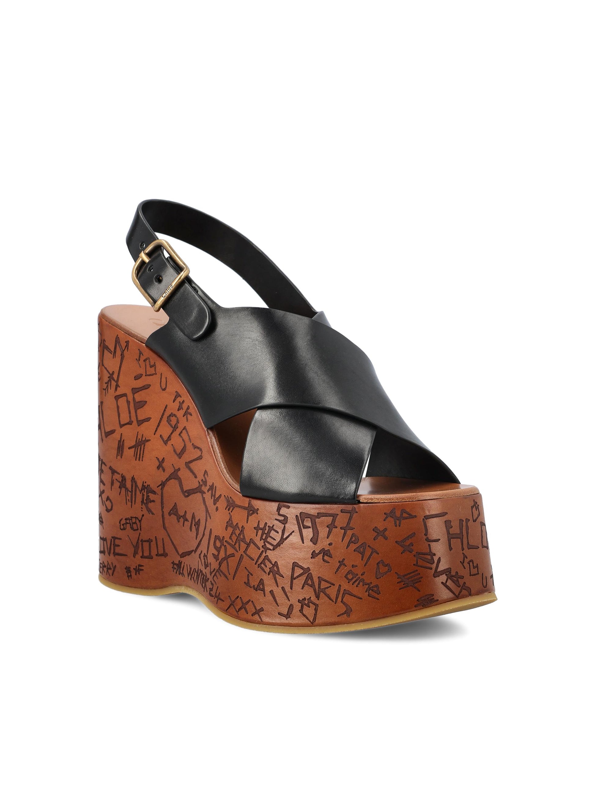 Sandali realizzati in vacchetta semi-lucida CHC24A02YLU 001 CHLOE' 