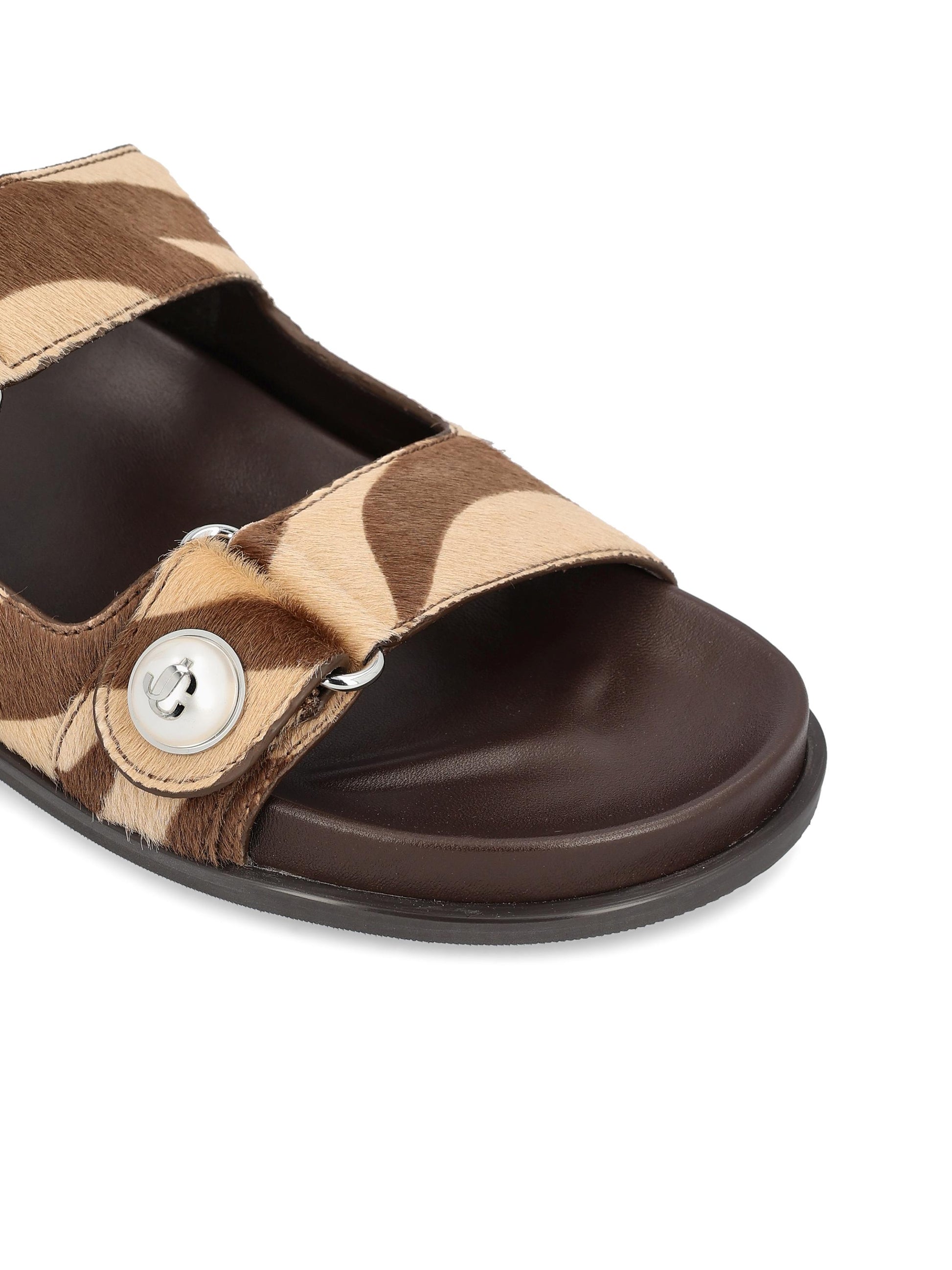 Sandalo Fayence in Pelle di Cavallino con Stampa Zebrat FAYENCE SANDAL ZNC JIMMY CHOO 