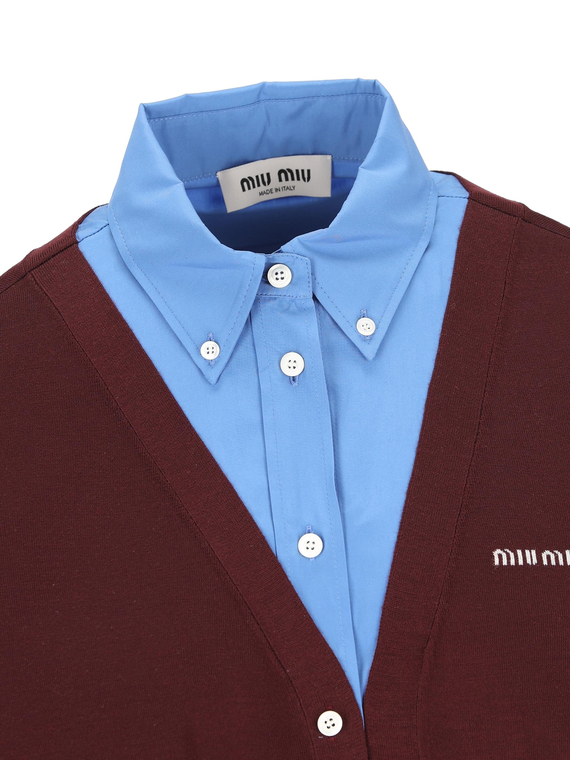 Camicia realizzata in lana vergine e cotone. MK1962 17HJF041F MIU MIU 