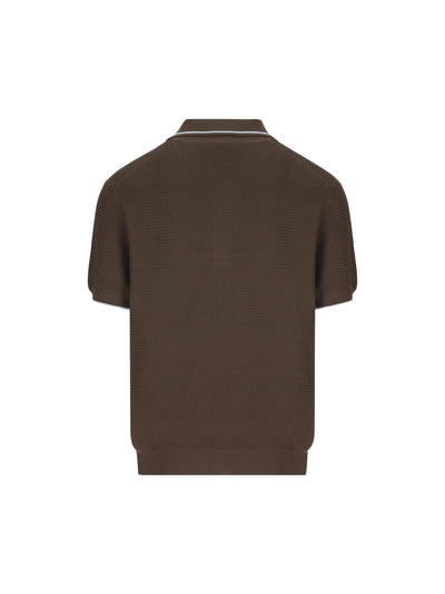 Polo in maglia di seta e cotone. UMF008 16XUF0192 PRADA 