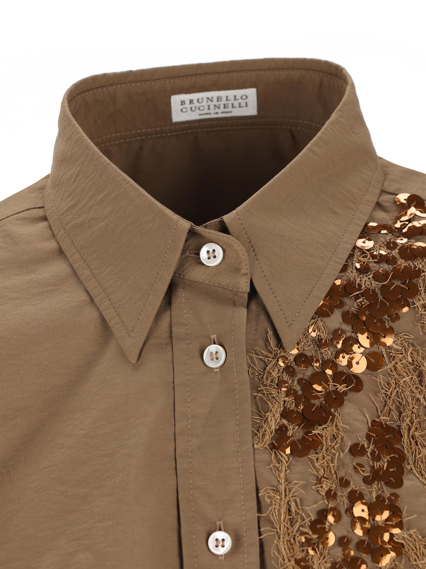 Camicia realizzata in cotone e poliammide. M0F79RJ916 C9266 BRUNELLO CUCINELLI 