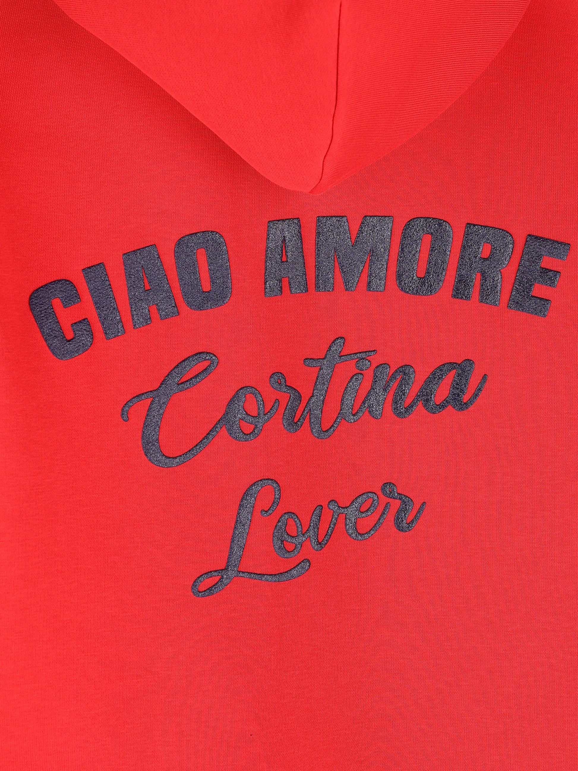 Felpa con cappuccio Ciao Amore Cortina Lover F25ET2322K 13 GIADA BENINCASA 