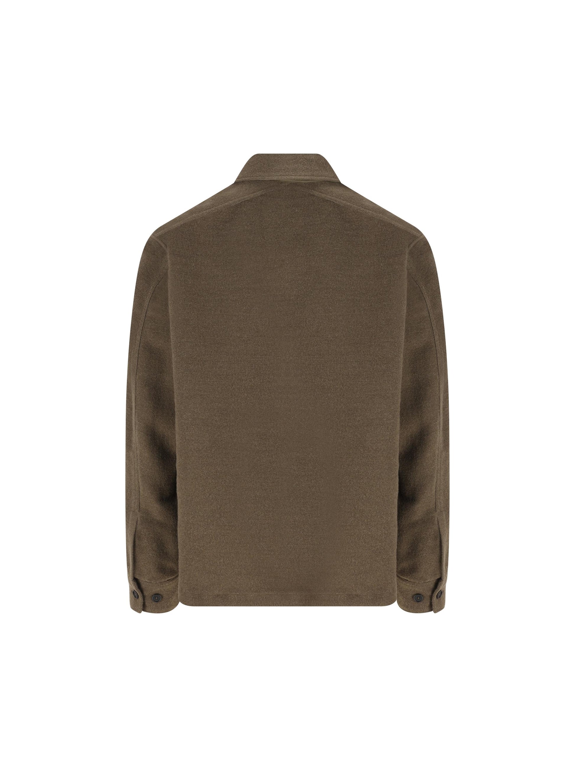 Overshirt in Lana e Cotone con Tasche 19MMOS008A 110527A696 MASSIMO OSTI STUDIO 