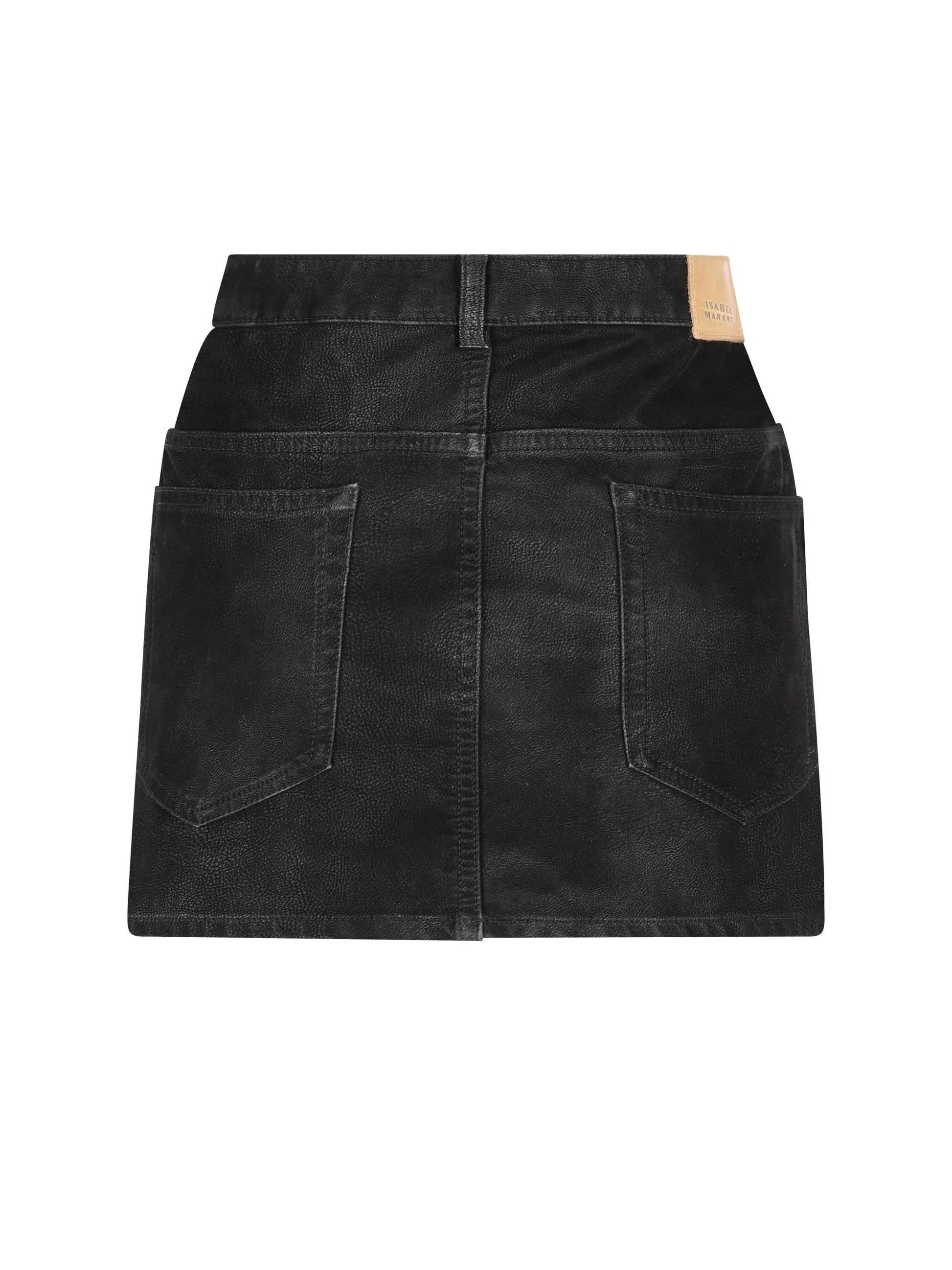 Mini gonna realizzata in poliuretano. 25AJU0363FA-C3B01E 01BK ISABEL MARANT ETOILE 