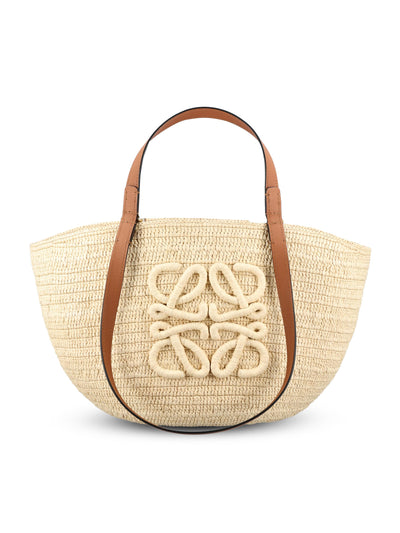 Borsa realizzata in rafia e pelle di vitello. ANNGNN1X01 2435 LOEWE - PAULA'S IBIZA 