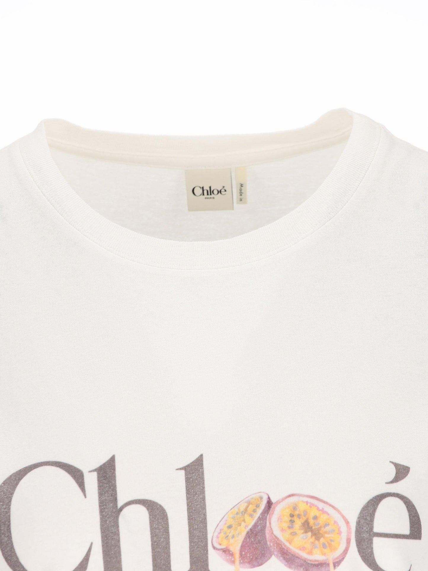 T-shirt baby fit con logo in jersey di cotone CH26SJH08197 101 CHLOE' 