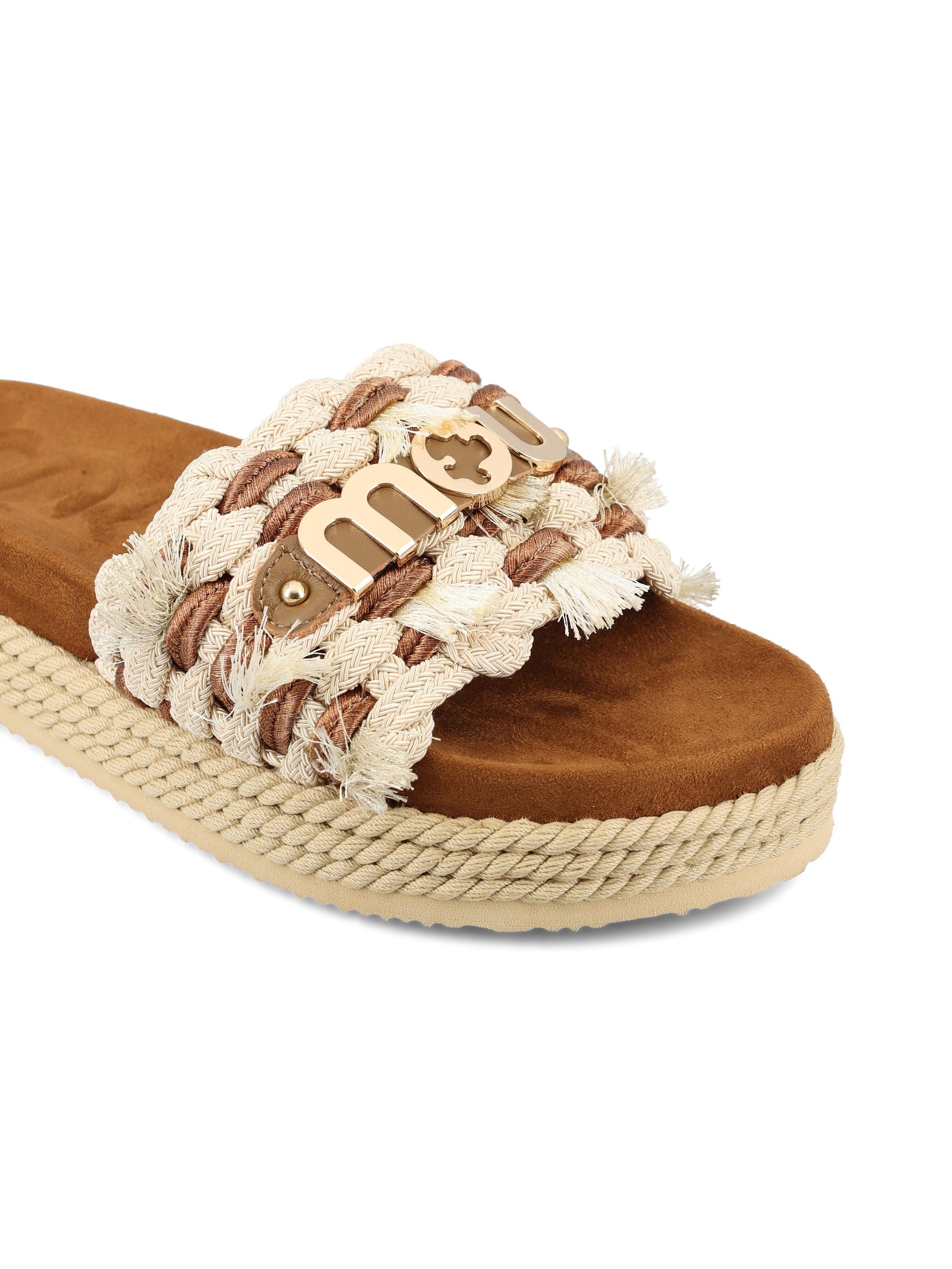Sandali realizzati in corda. SW451008K BEI MOU 