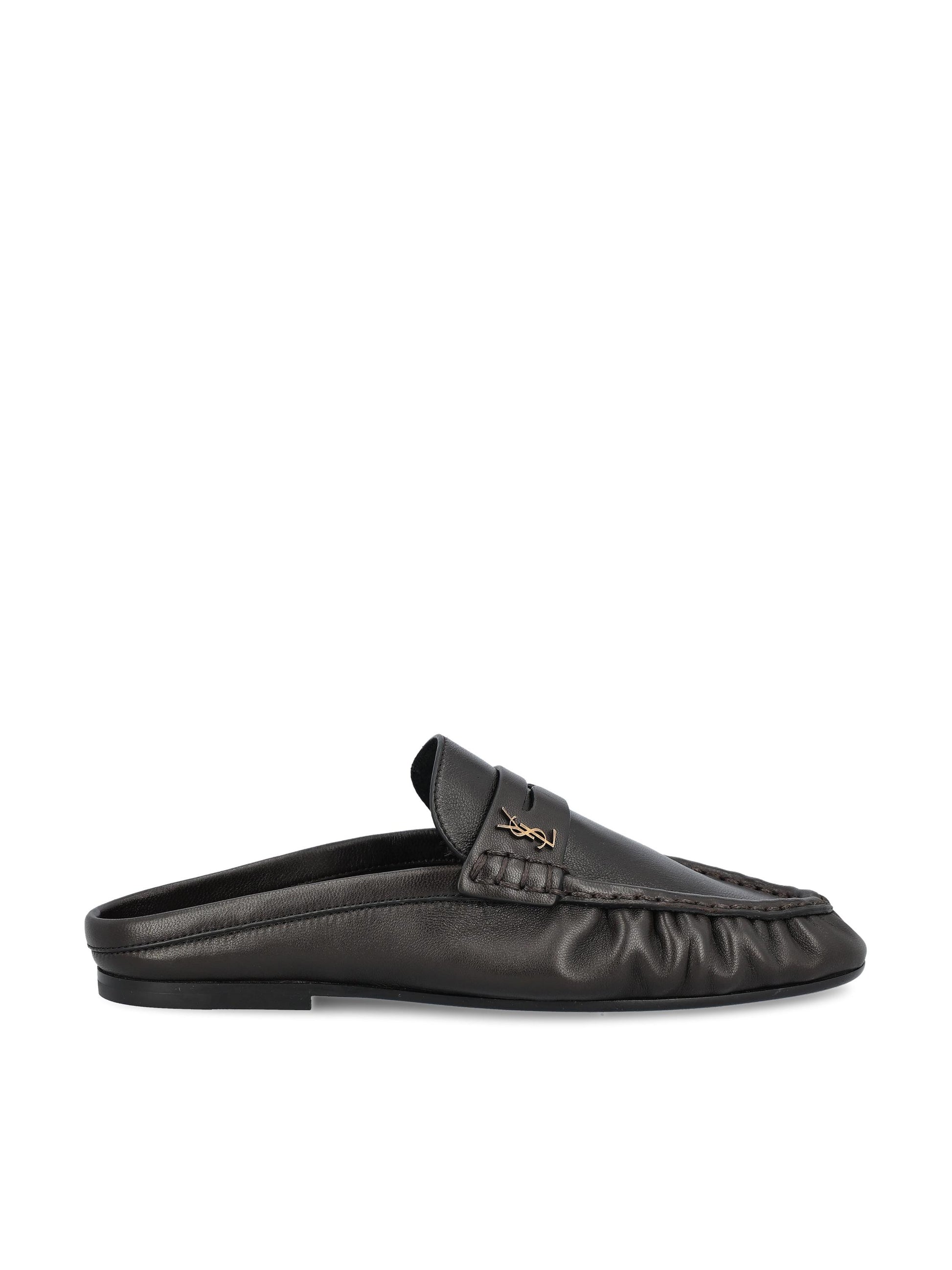 Mule LE LOAFER Saint Laurent in Pelle Stropicciata Lucida 852392 AAE692245 SAINT LAURENT 