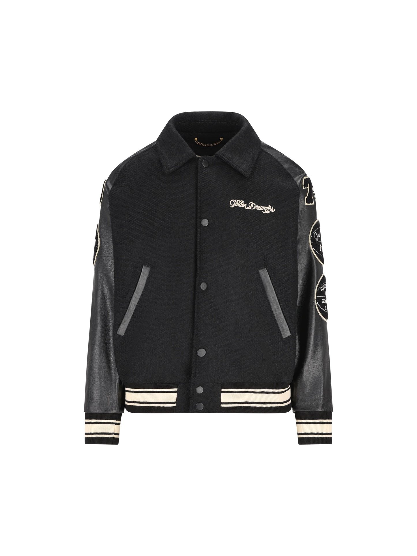 Giacca Bomber in lana con patch GMP01296 P00094090194 GOLDEN GOOSE 