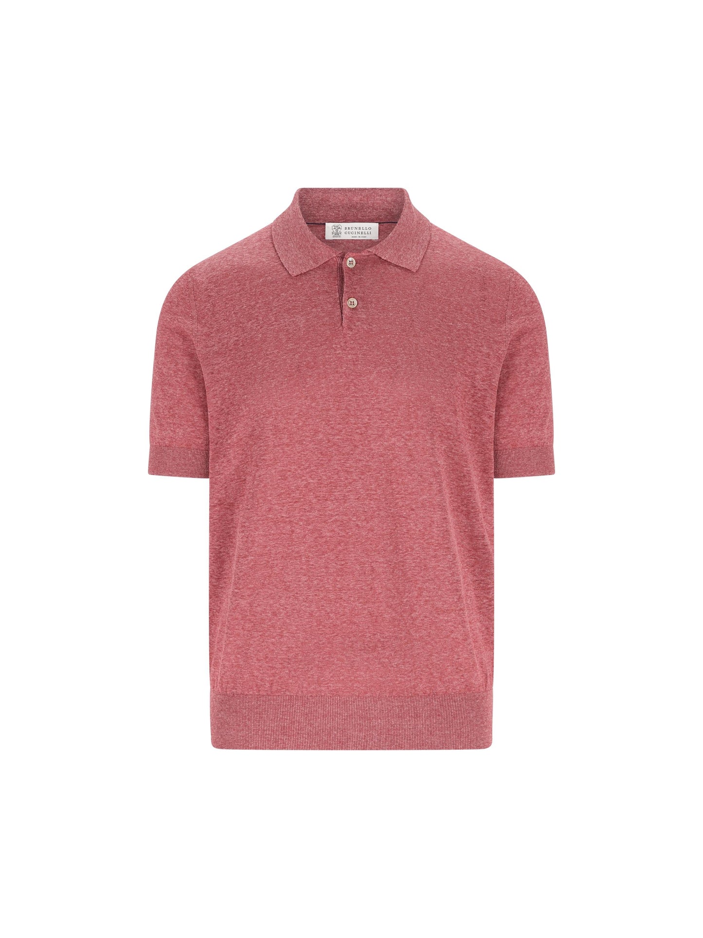 Polo realizzata in lino e seta. MSL806105 C7796 BRUNELLO CUCINELLI 