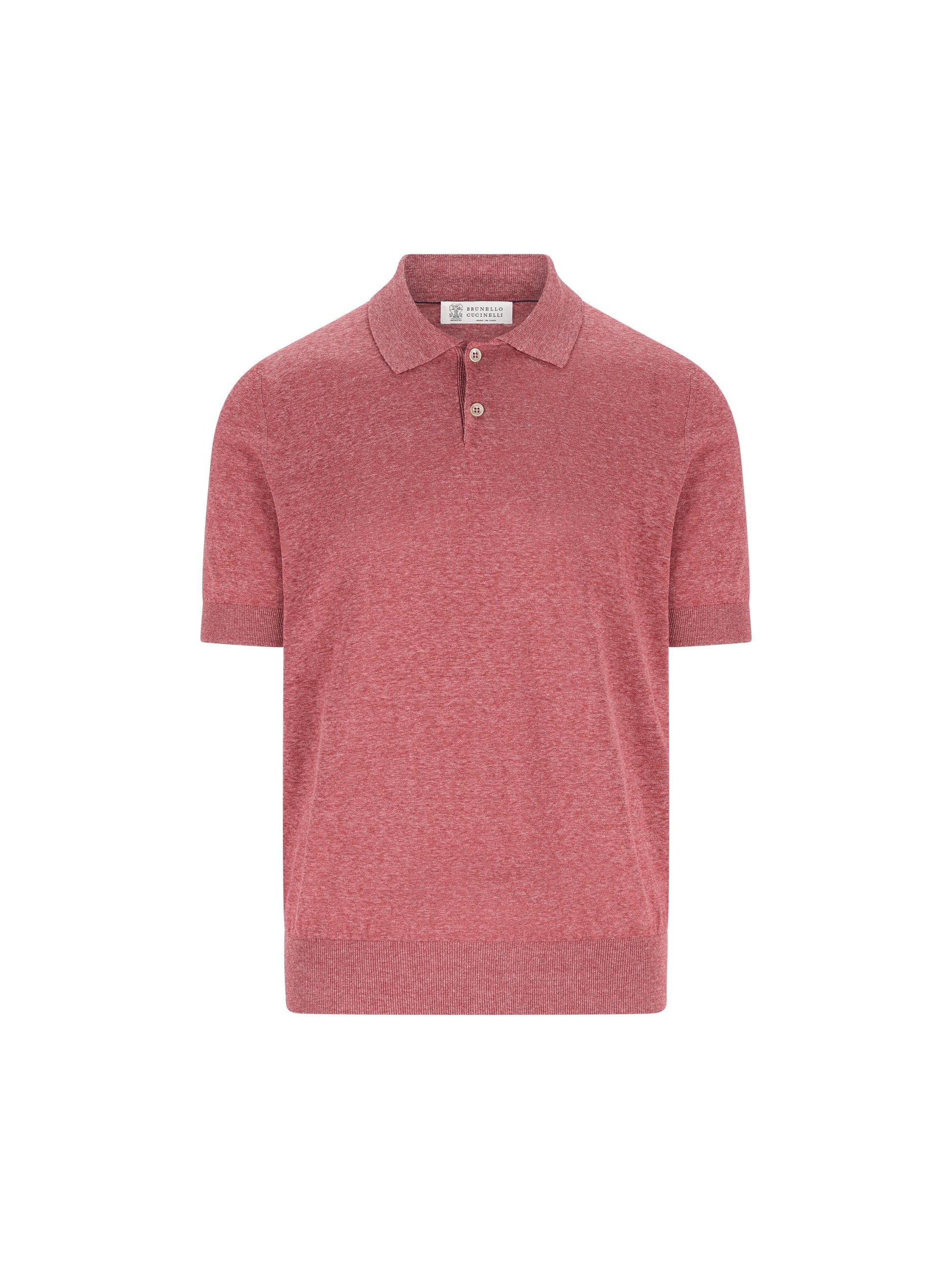 Polo realizzata in lino e seta. MSL806105 C7796 BRUNELLO CUCINELLI 