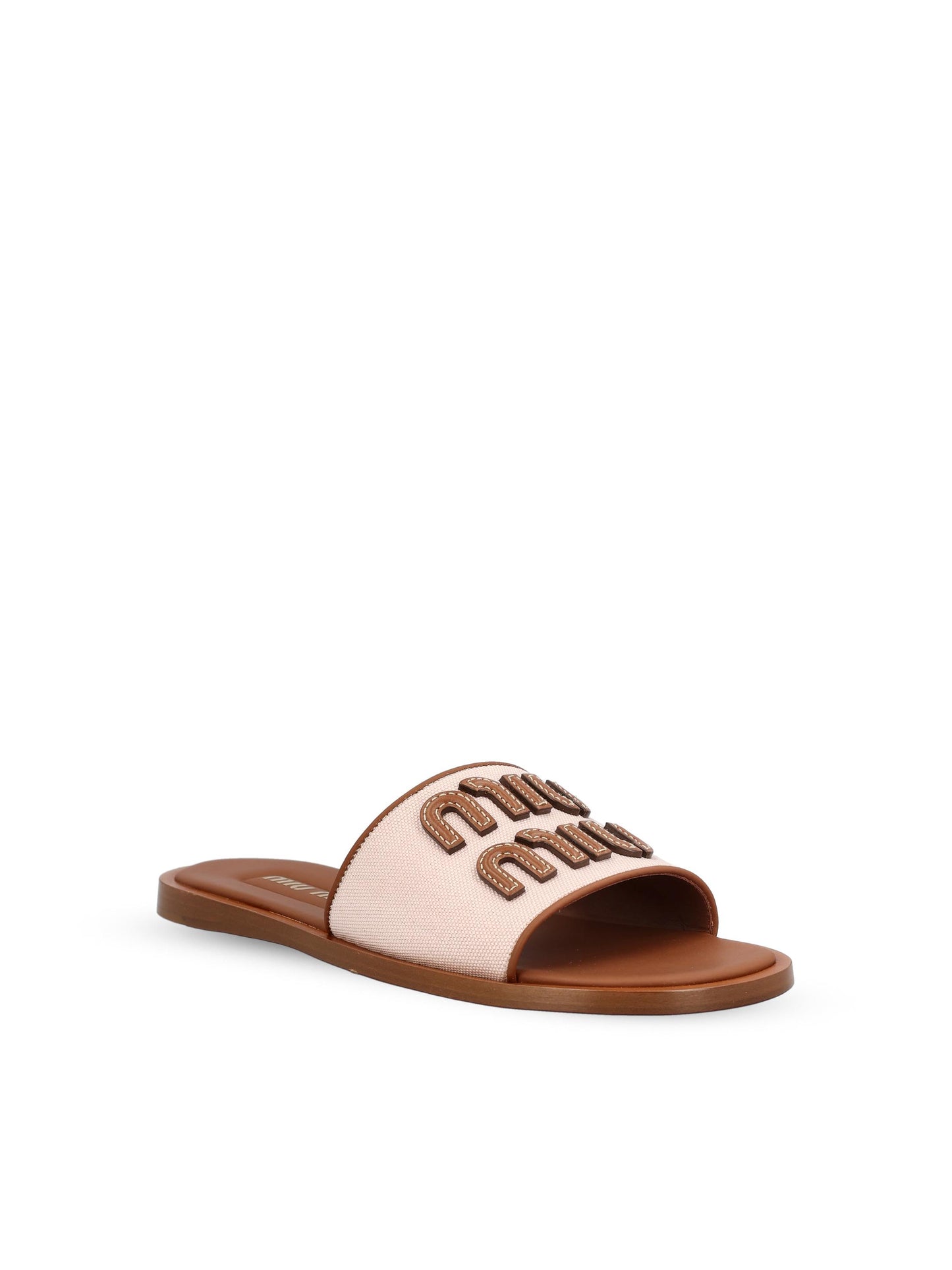 Sandali realizzati in cotone e pelle 5XX644 010F05CW MIU MIU 