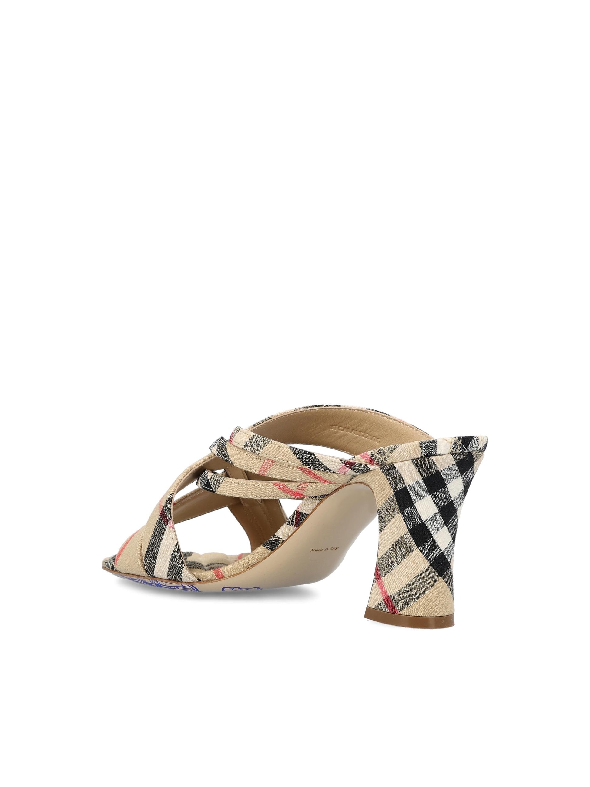 Sandali realizzati in lino ed elastan.<BR/> 8112846 B9368 BURBERRY 
