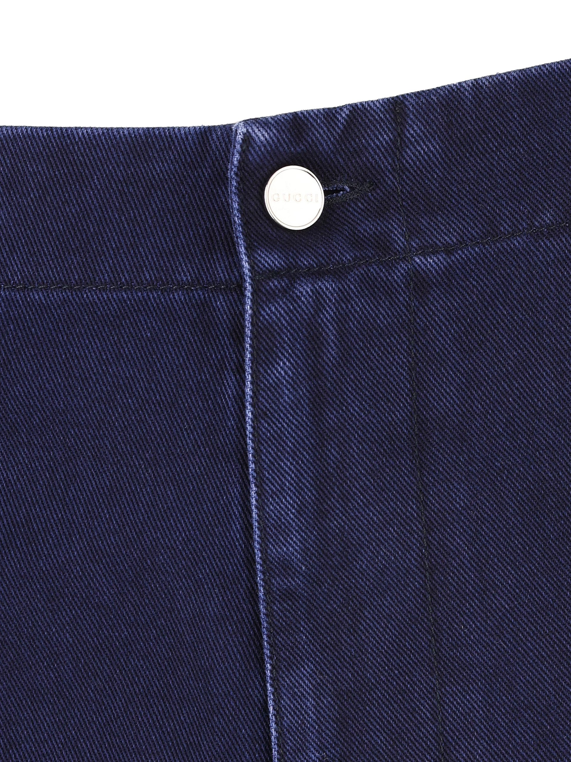 Pantaloni in Denim Délavé con Etichetta in Rilievo 835168 XDDA84447 GUCCI 