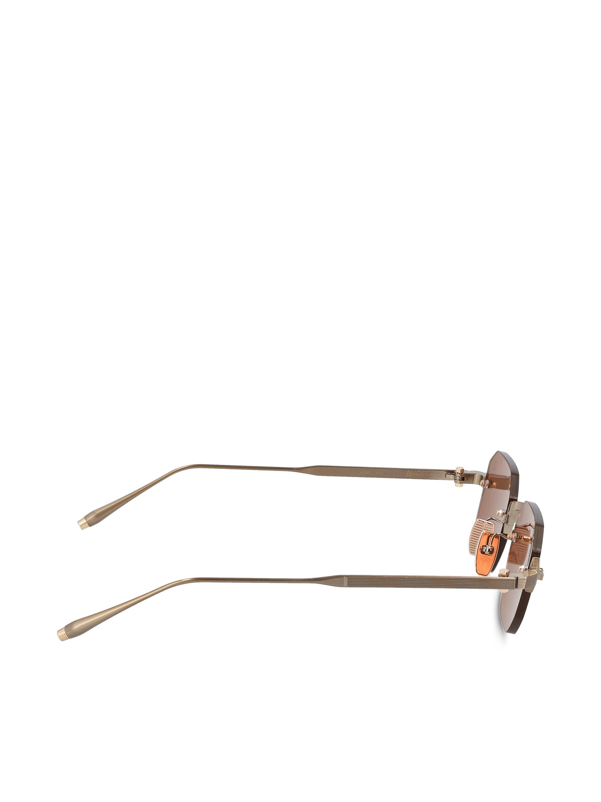 Occhiali realizzati in titanio. AKS-308B-47 GLD - GLD AKONI 