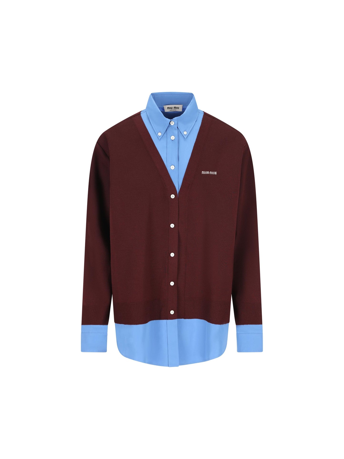 Camicia realizzata in lana vergine e cotone. MK1962 17HJF041F MIU MIU 