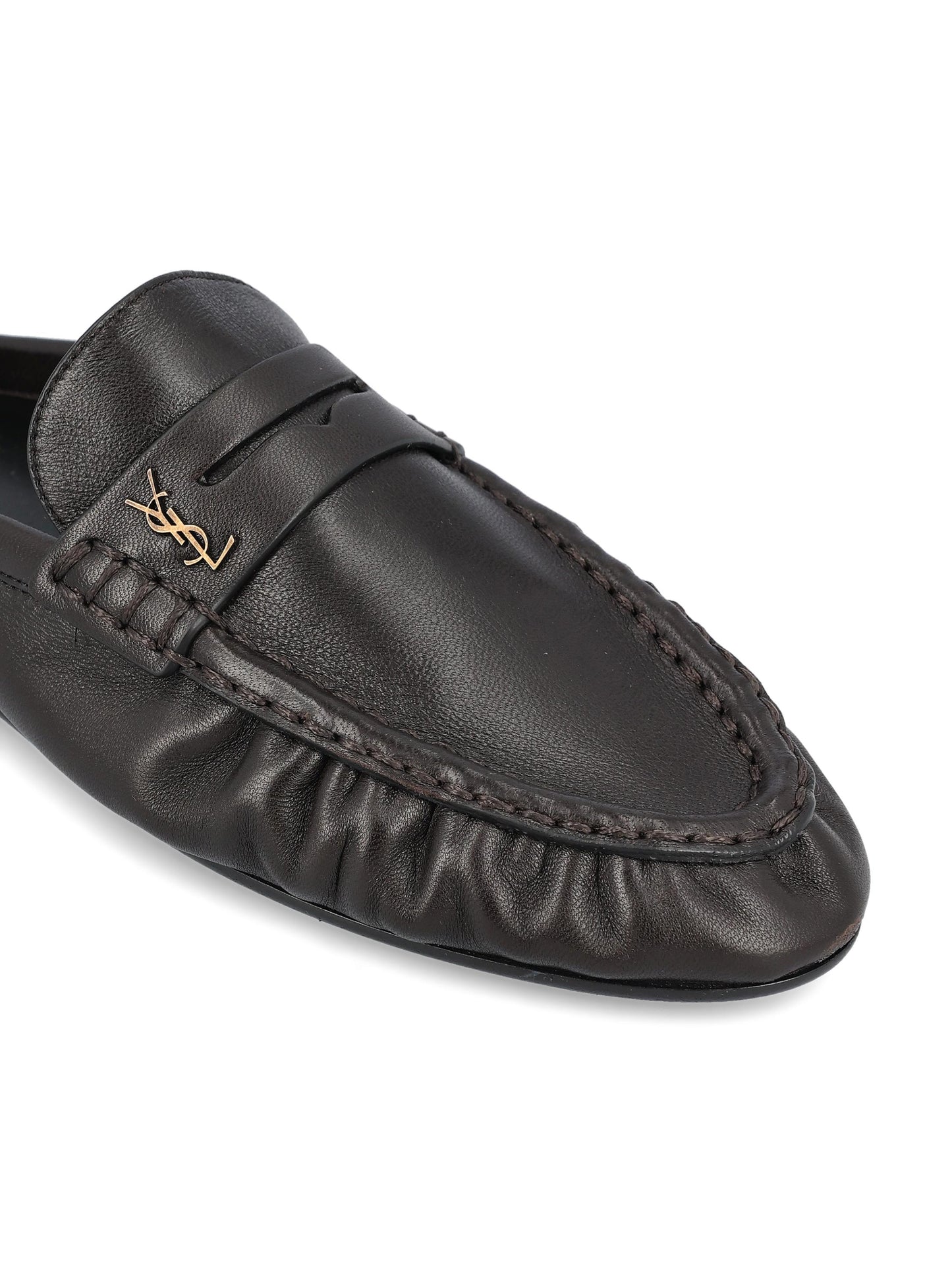 Mule LE LOAFER Saint Laurent in Pelle Stropicciata Lucida 852392 AAE692245 SAINT LAURENT 
