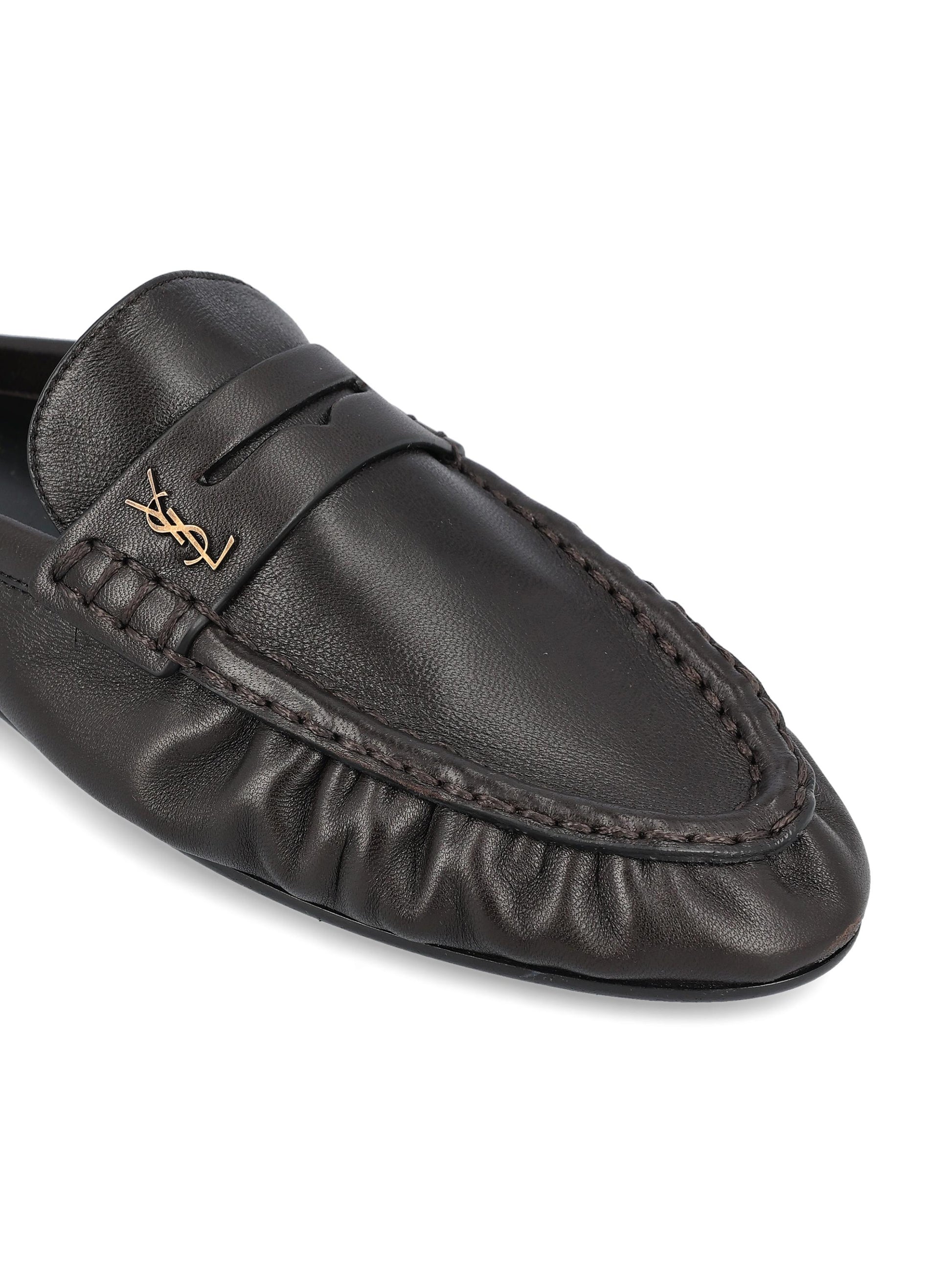 Mule LE LOAFER Saint Laurent in Pelle Stropicciata Lucida 852392 AAE692245 SAINT LAURENT 
