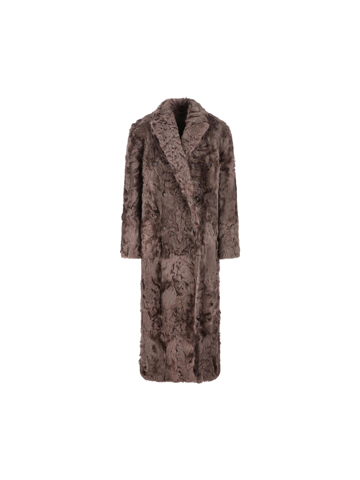 Cappotto in shearling Wavy con monile MPCHK9898 C4408 BRUNELLO CUCINELLI 