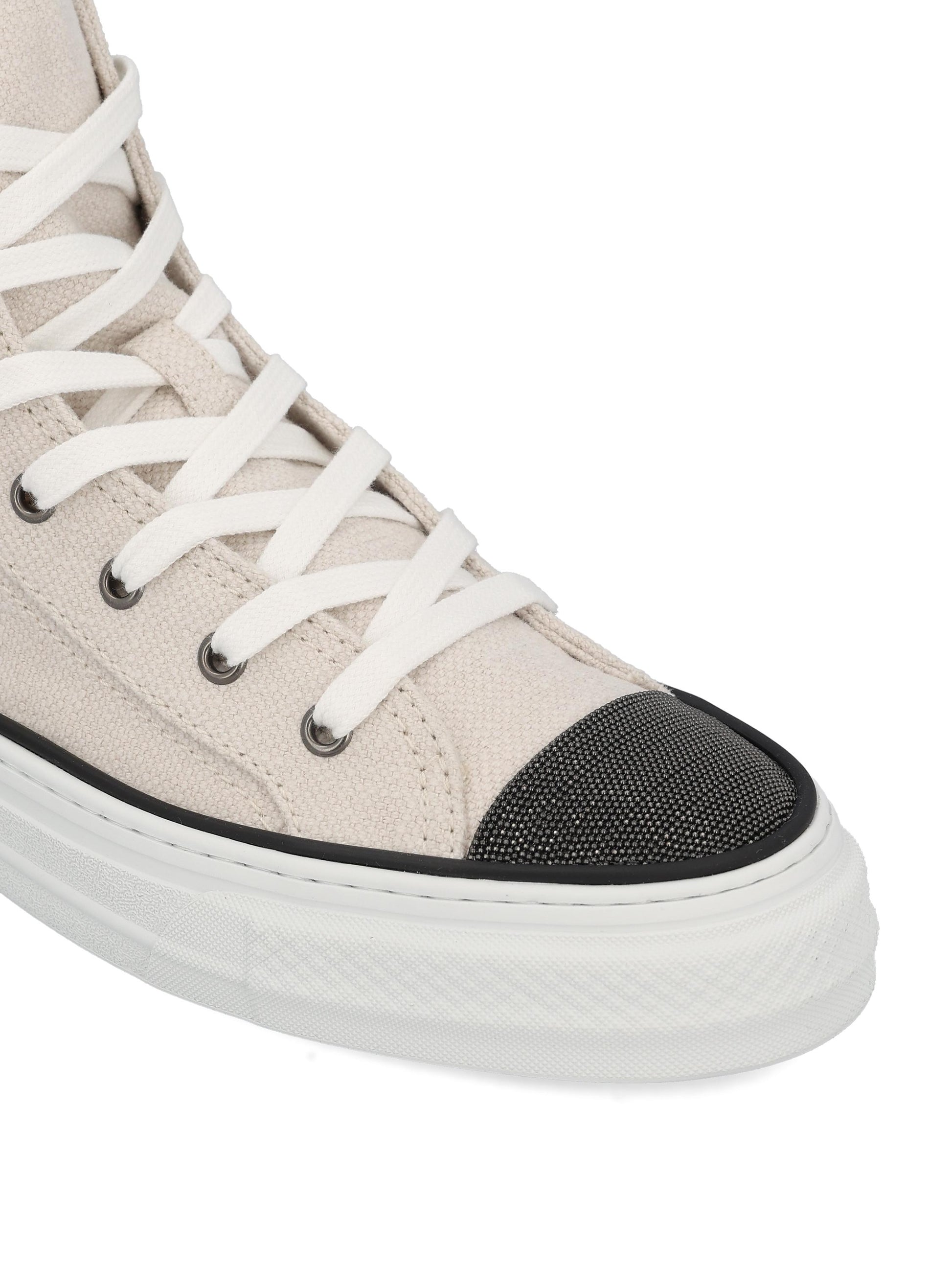Sneakers realizzate in cotone e lino. MZ58G2618 C209 BRUNELLO CUCINELLI 