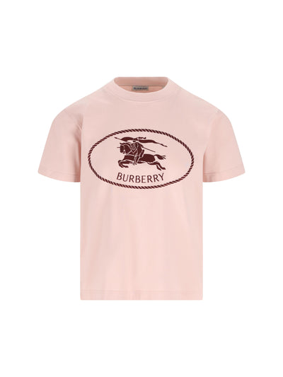 T-shirt in cotone con Knight Stamp 8110925 C2989 BURBERRY 