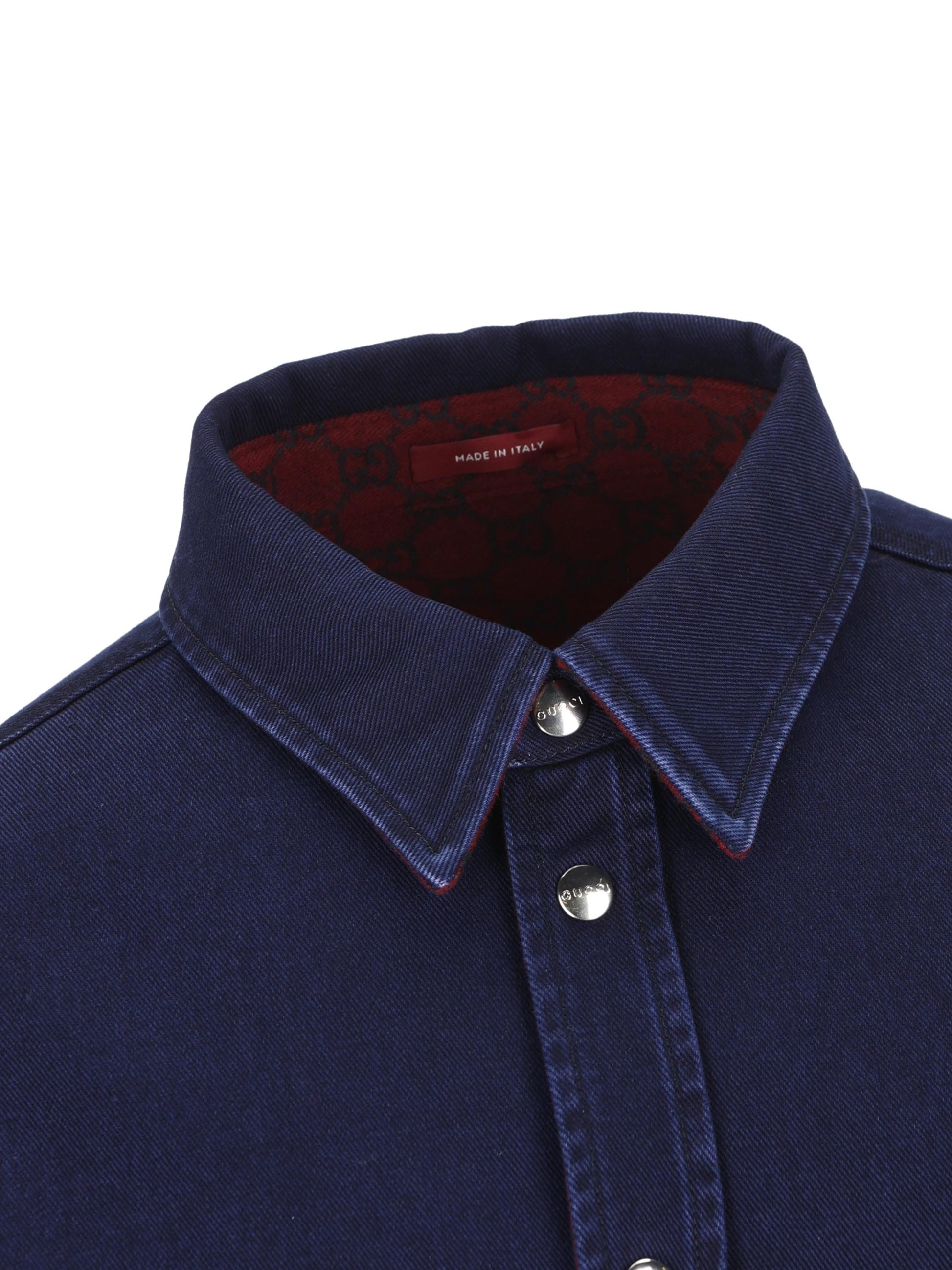 Camicia reversibile in denim e flanella 835282 XDDB64447 GUCCI 