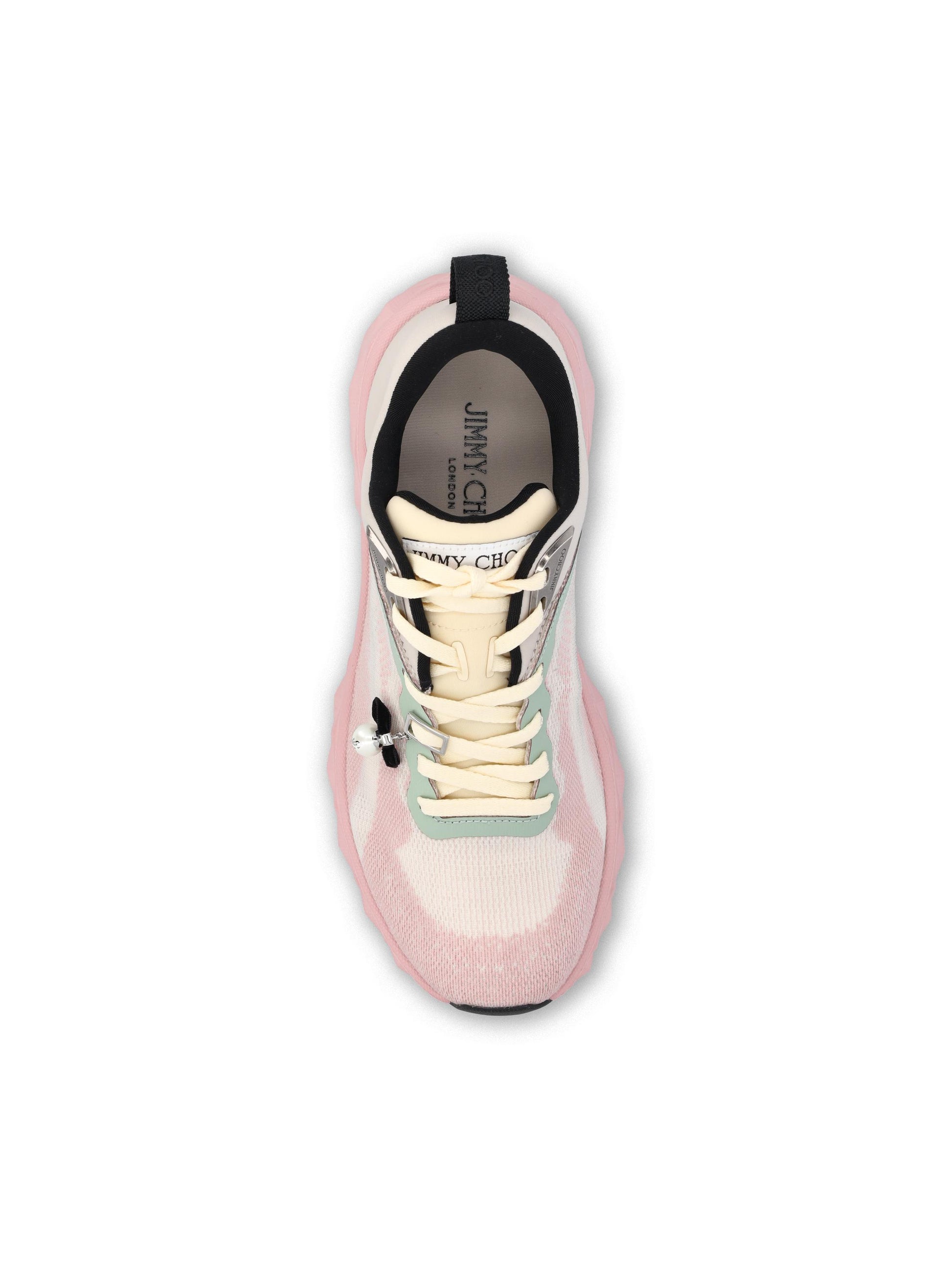 Sneakers realizzate in pelle e lycra. DIAMOND RUN/F ZGEVMOON/ROSE MIX JIMMY CHOO 