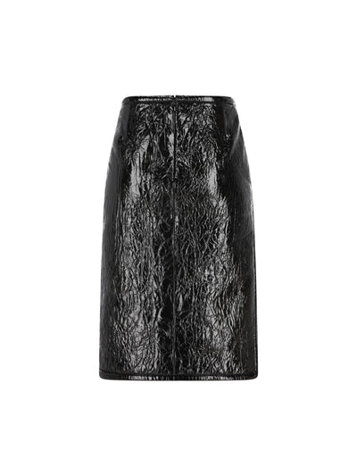 Gonna realizzata in pelle lucida e neoprene. 850085 XNA8X1000 GUCCI 