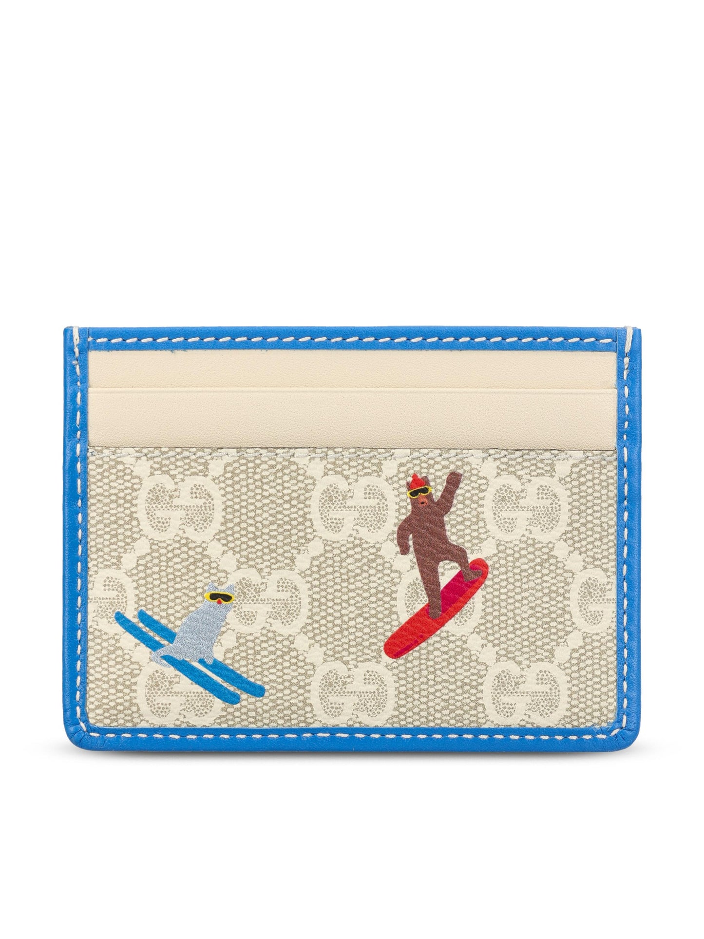 Portacarte realizzato in tessuto e pelle. 859675 FAFRT9649 GUCCI 