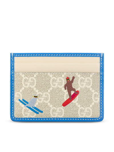 Portacarte realizzato in tessuto e pelle. 859675 FAFRT9649 GUCCI 